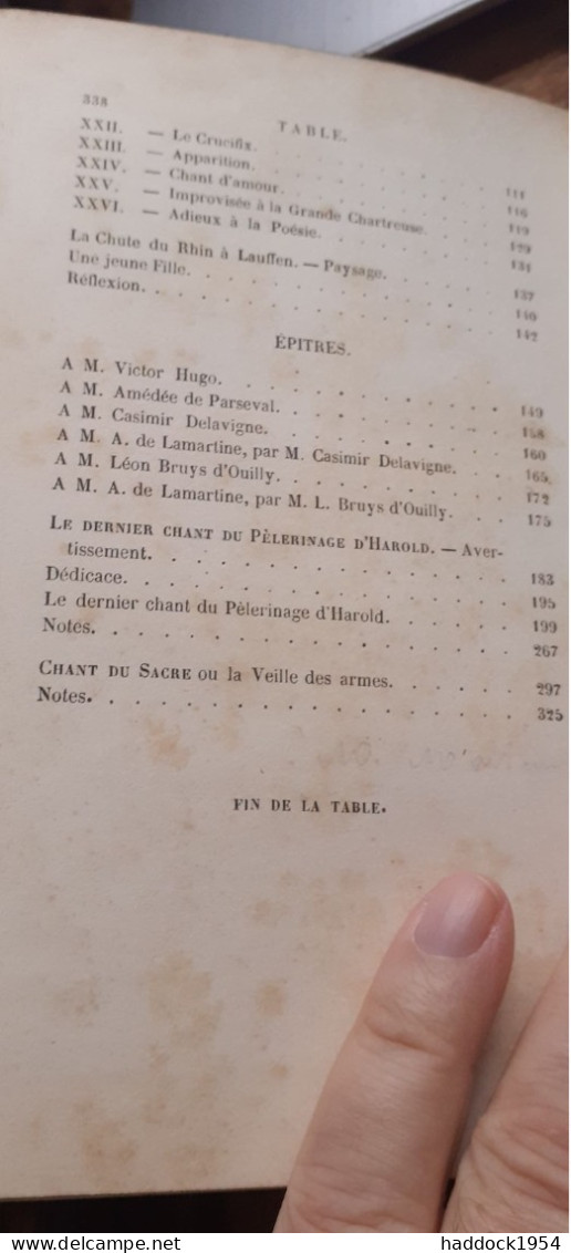 premières et nouvelles méditations poétiques ALPHONSE DE LAMARTINE  gosselin pagnerre lecou furne 1848-1853