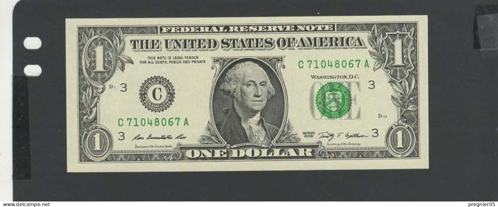 USA - Billet 1 Dollar 2009 NEUF/UNC P.529 § C 067 - Billetes De La Reserva Federal (1928-...)