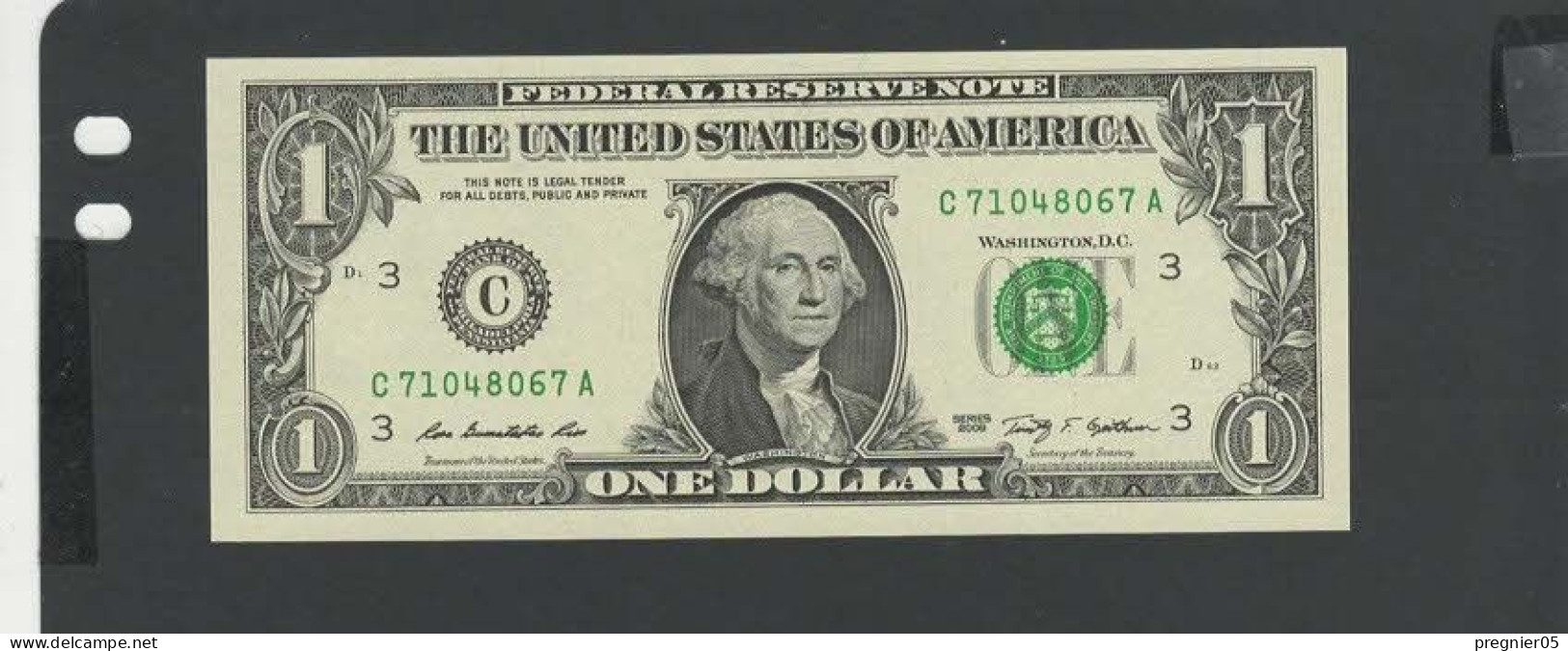 USA - Billet 1 Dollar 2009 NEUF/UNC P.529 § C 067 - Federal Reserve Notes (1928-...)