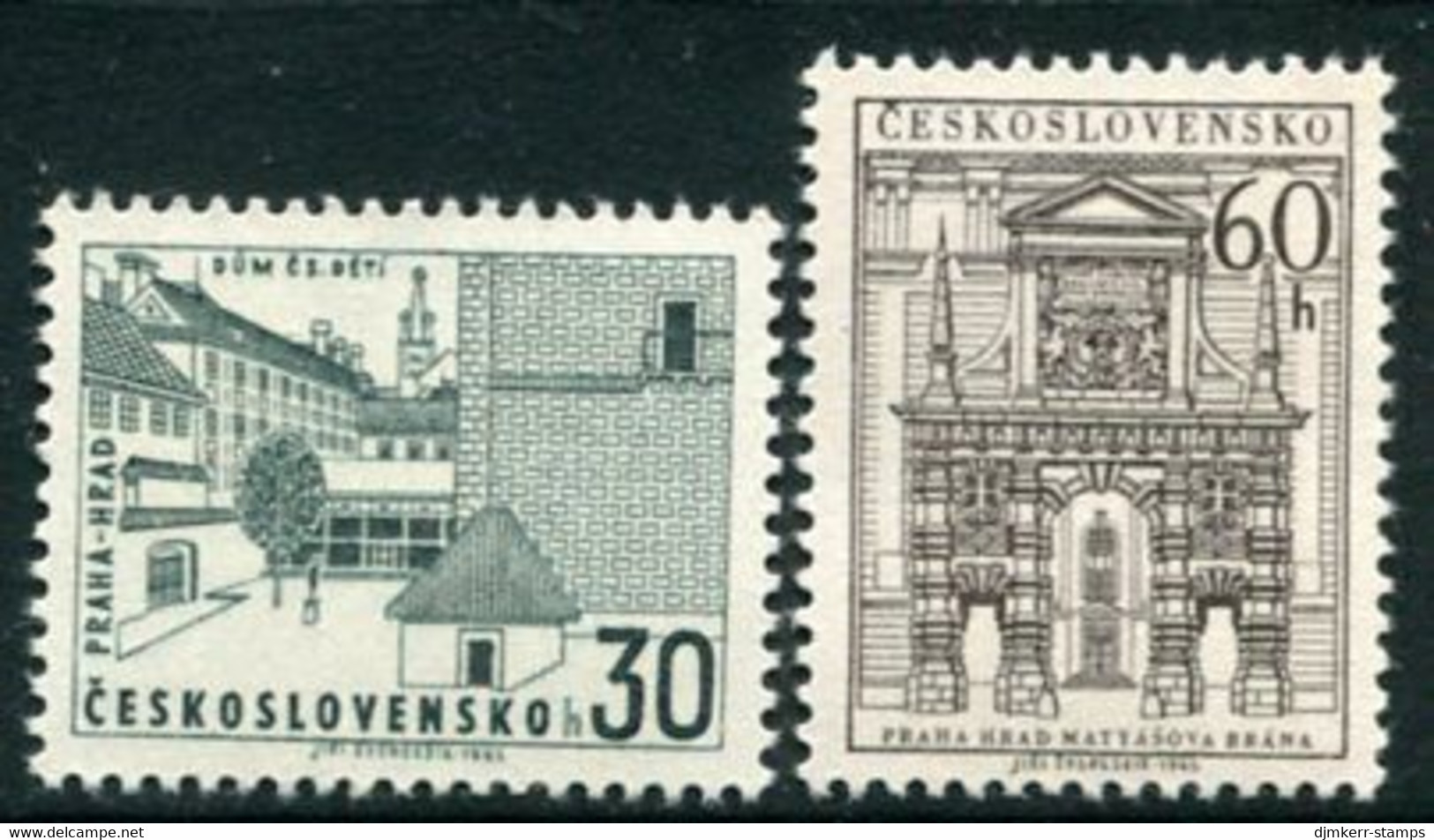 CZECHOSLOVAKIA 1965 Prague Castle MNH / **....  Michel 1553-57 - Unused Stamps