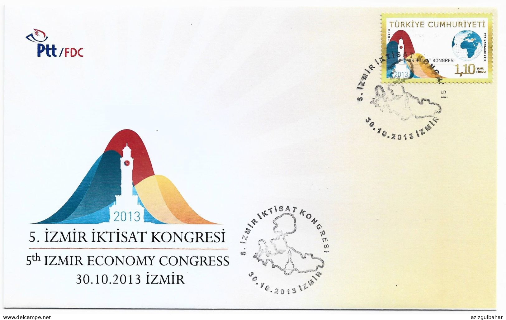 2013 - 5TH IZMIR CONGRESS - FDC - Lettres & Documents