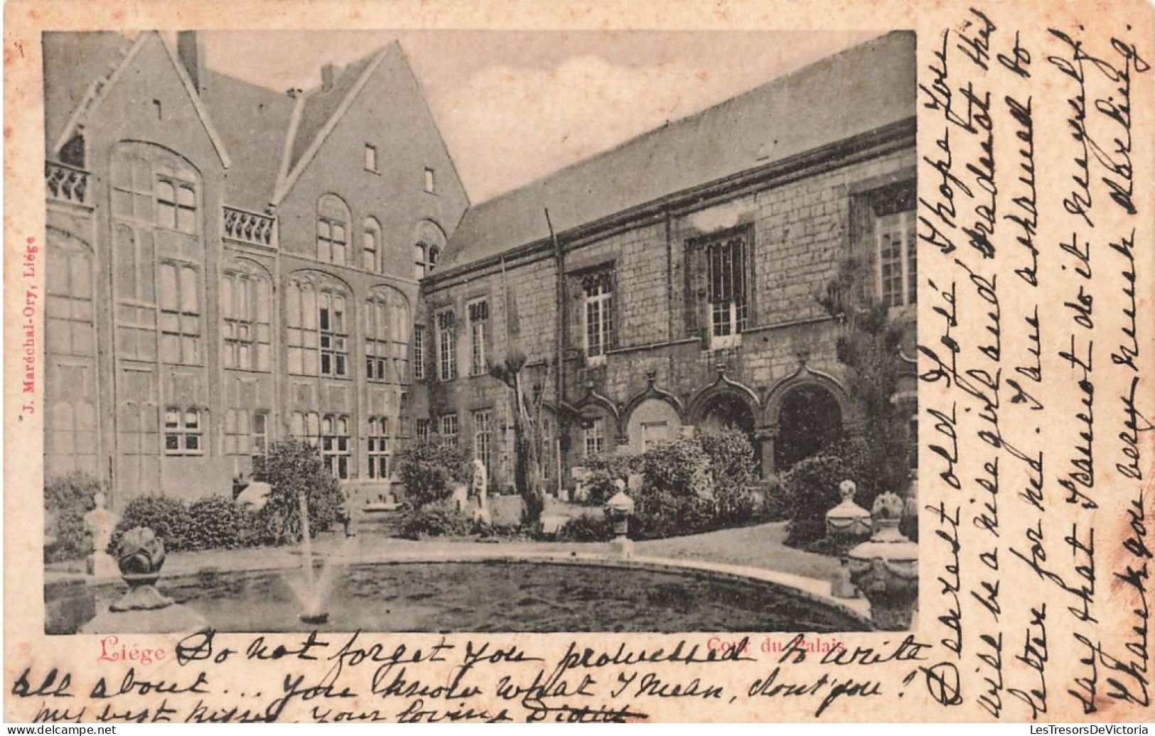 BELGIQUE - Liége - Cour Du Palais - Carte Postale Ancienne - Liege