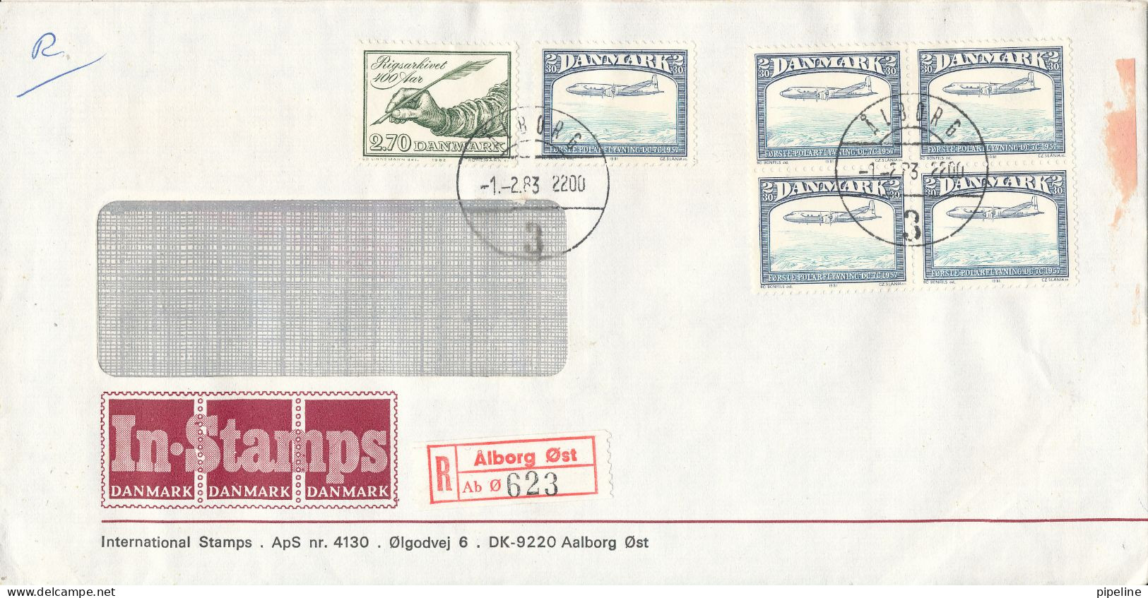 Denmark Registered Cover Aalborg 1-2-1983 - Storia Postale