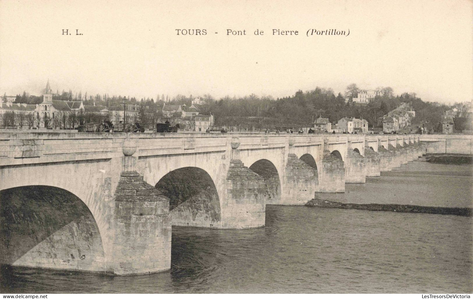 FRANCE - Tours - Pont De Pierre - Portillon - Carte Postale Ancienne - Tours