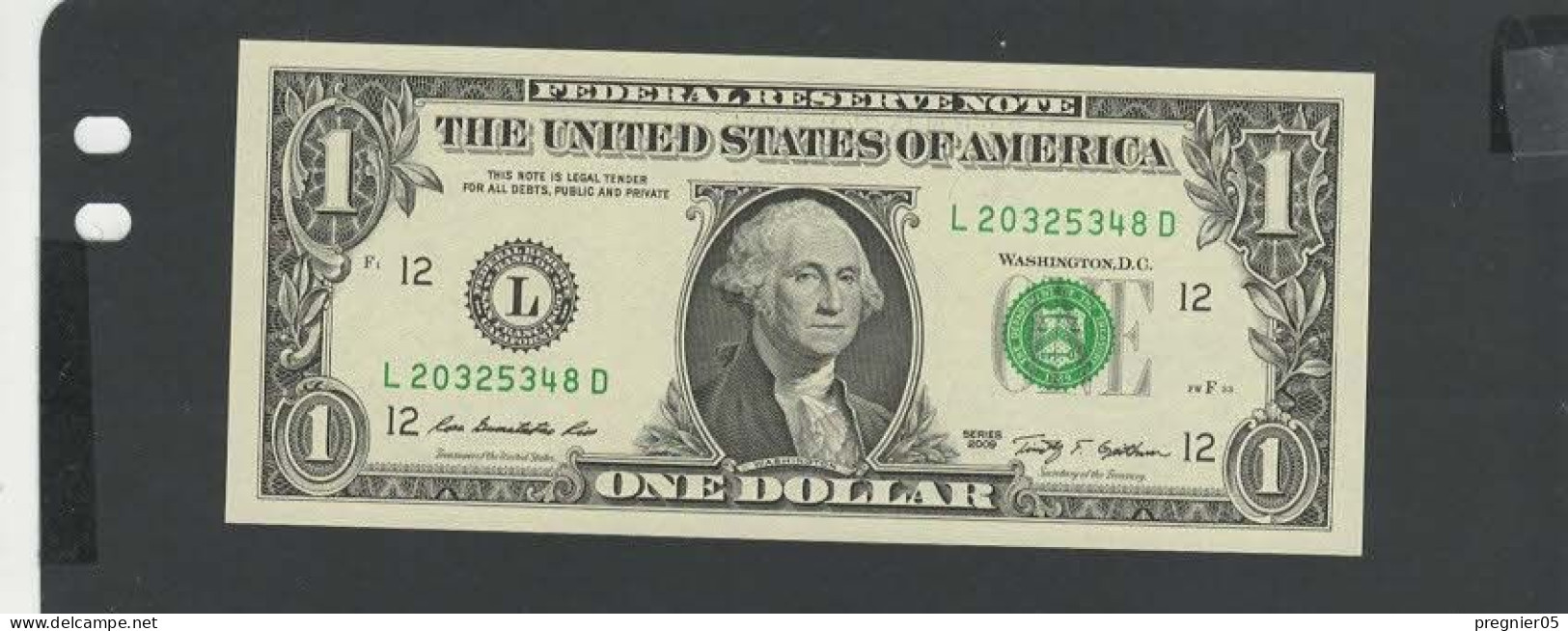 USA - Billet 1 Dollar 2009 NEUF/UNC P.529 § L 348 - Billets De La Federal Reserve (1928-...)