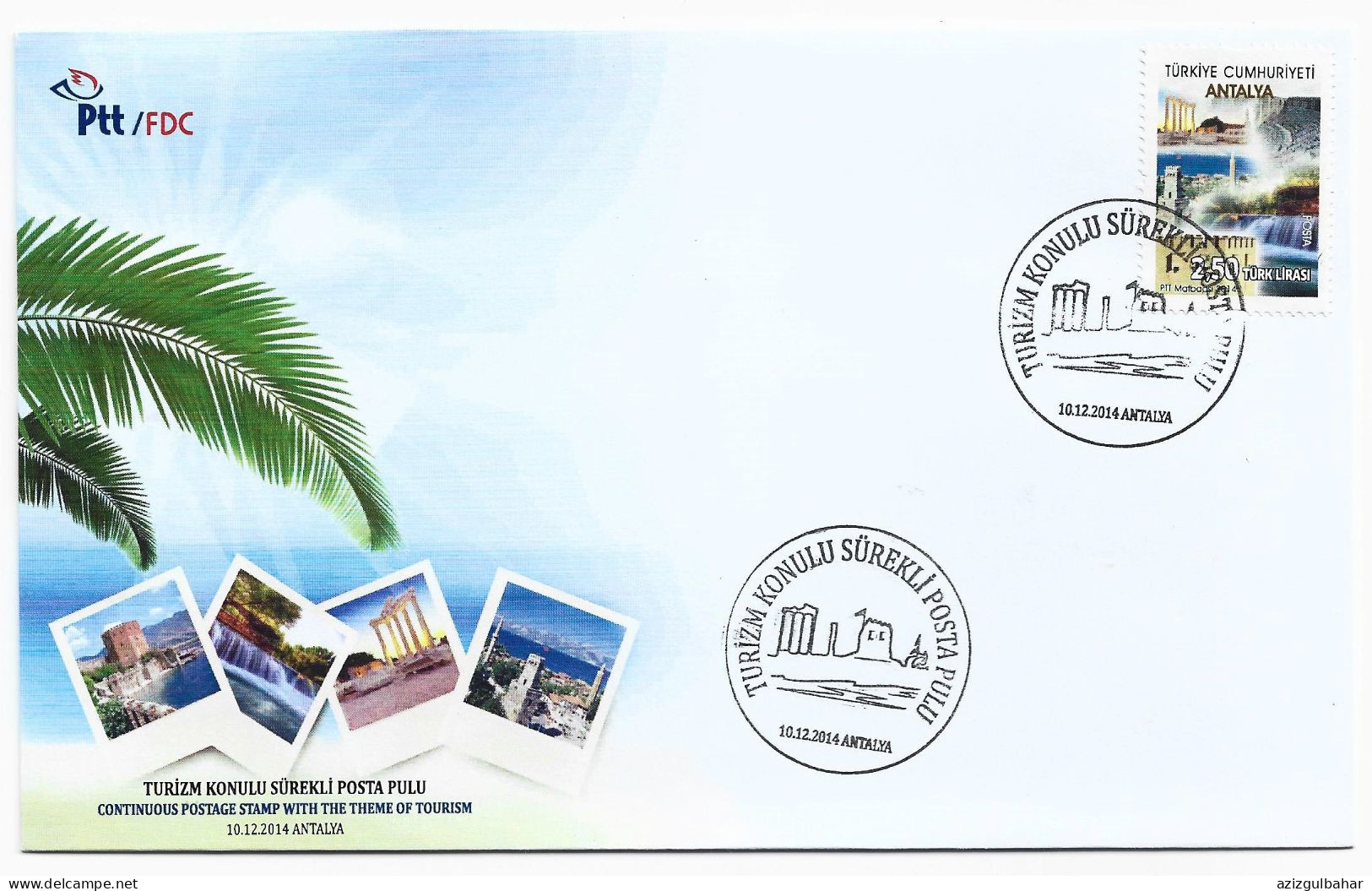 2014 - TOURISM CONTINOUS SERIES STAMPS  - FDC - Lettres & Documents