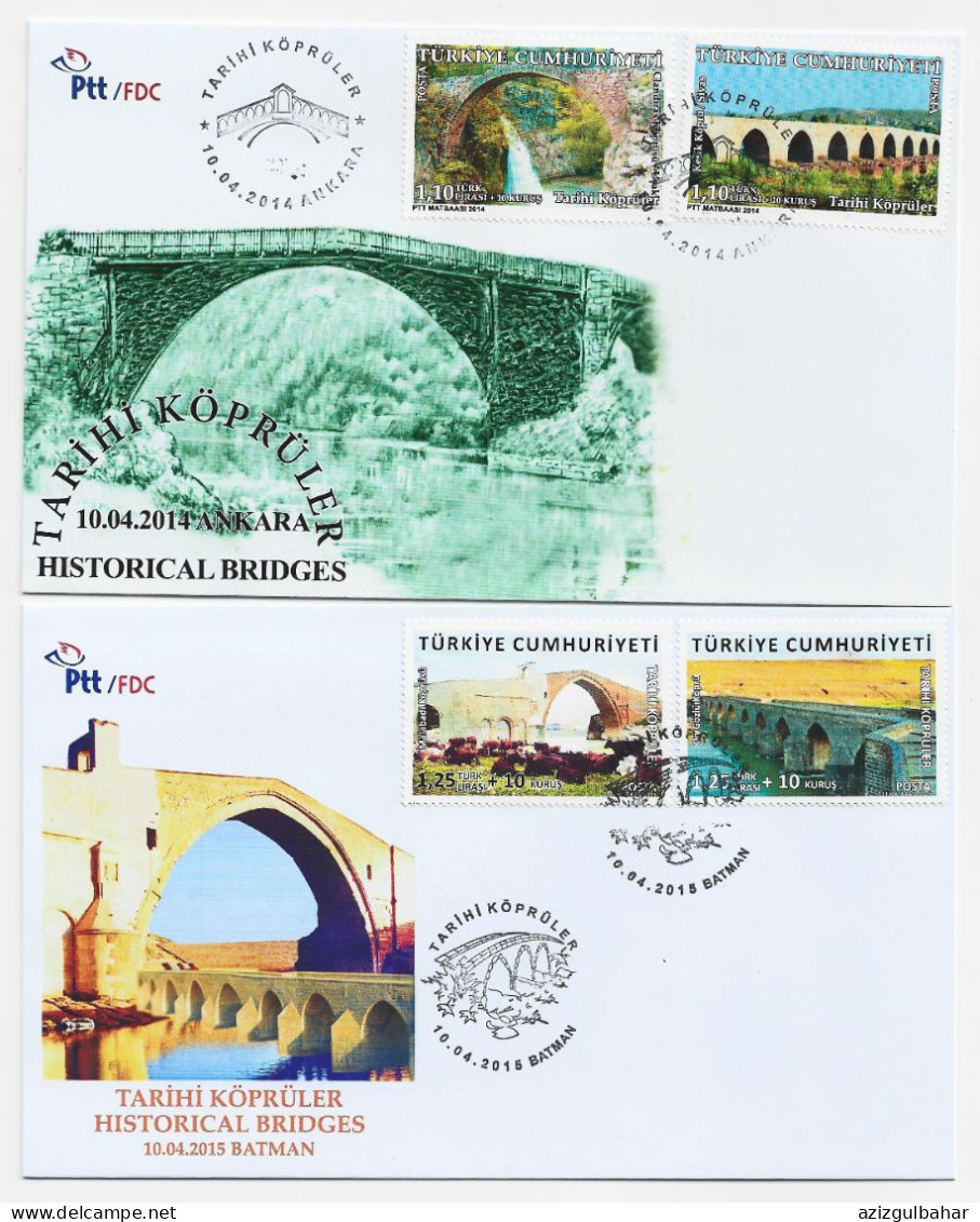 2015 AND 2014  - HISTORICAL BRIDGES - FDC - Lettres & Documents