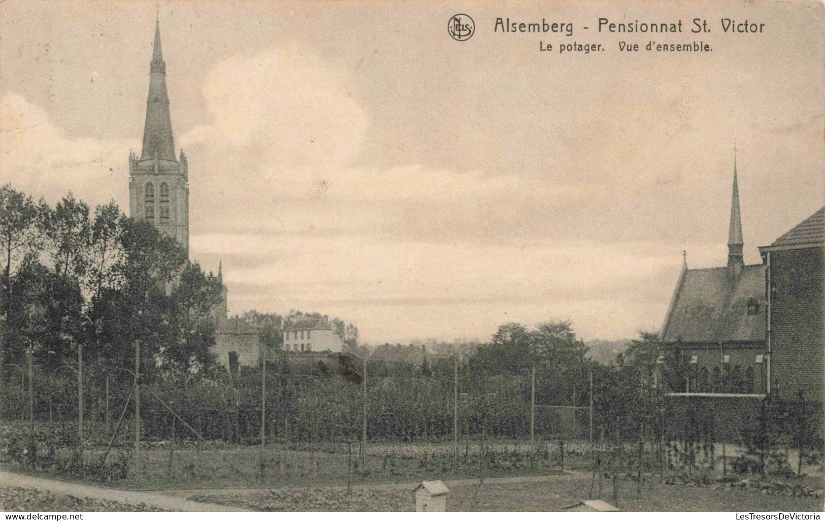 BELGIQUE - Alsemberg - Pensionnat Saint Victor - Le Potager - Vue D'ensemble - Carte Postale Ancienne - Beersel