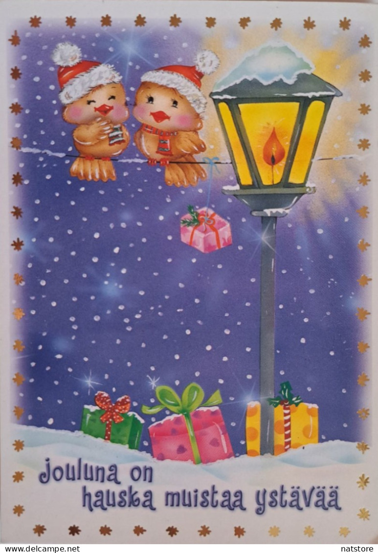 FINLAND.. POSTCARD WITH STAMP ..PAST MAIL..MERRY CHRISTMAS! - Covers & Documents