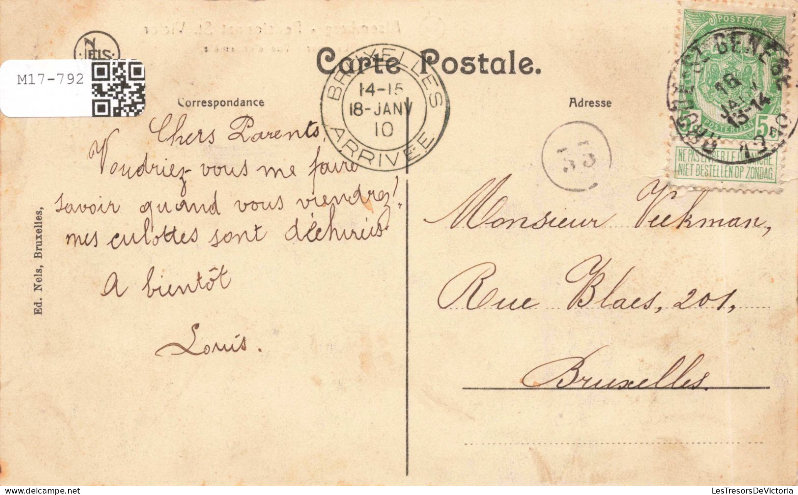 BELGIQUE - Alsemberg - Pensionnat Saint Victor - La Cour - Vue D'ensemble - Carte Postale Ancienne - Beersel
