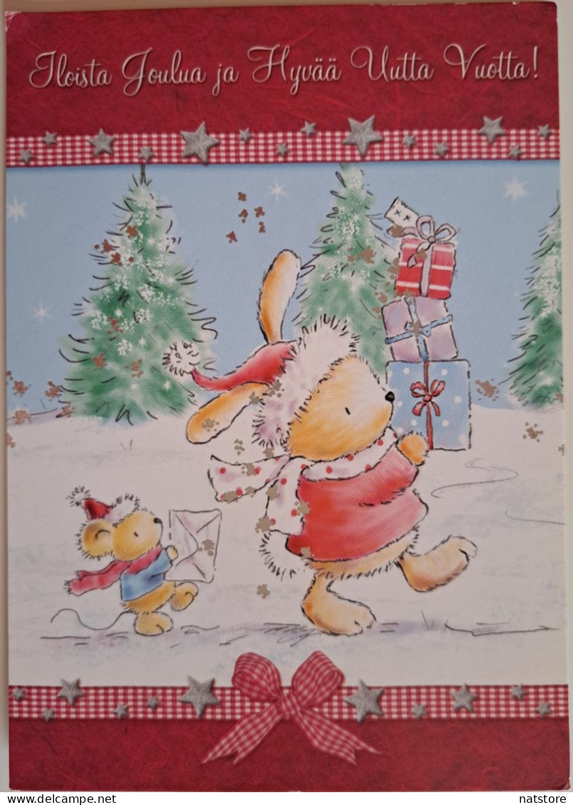 FINLAND.. POSTCARD WITH STAMP ..PAST MAIL..MERRY CHRISTMAS! - Covers & Documents