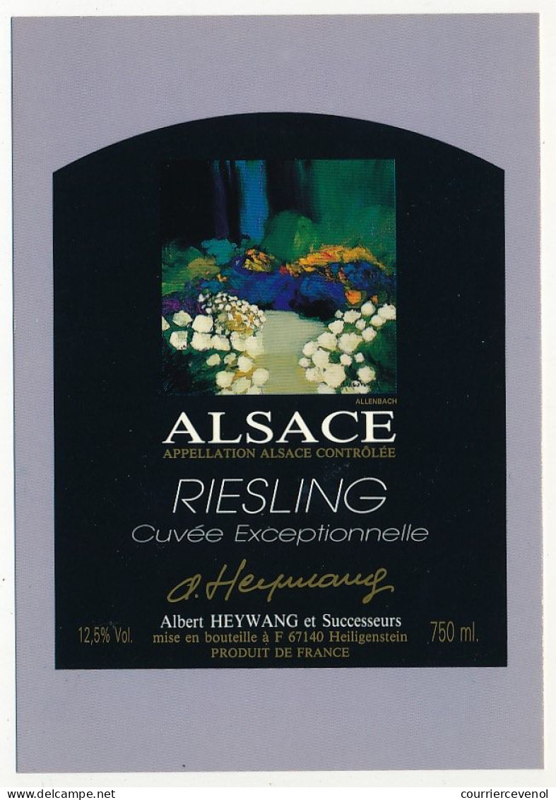 CPM - HEILIGENSTEIN (Bas-Rhin) - Reproduction D'une étiquette RIESLING - Albert Heywang & Suc. - Sonstige & Ohne Zuordnung