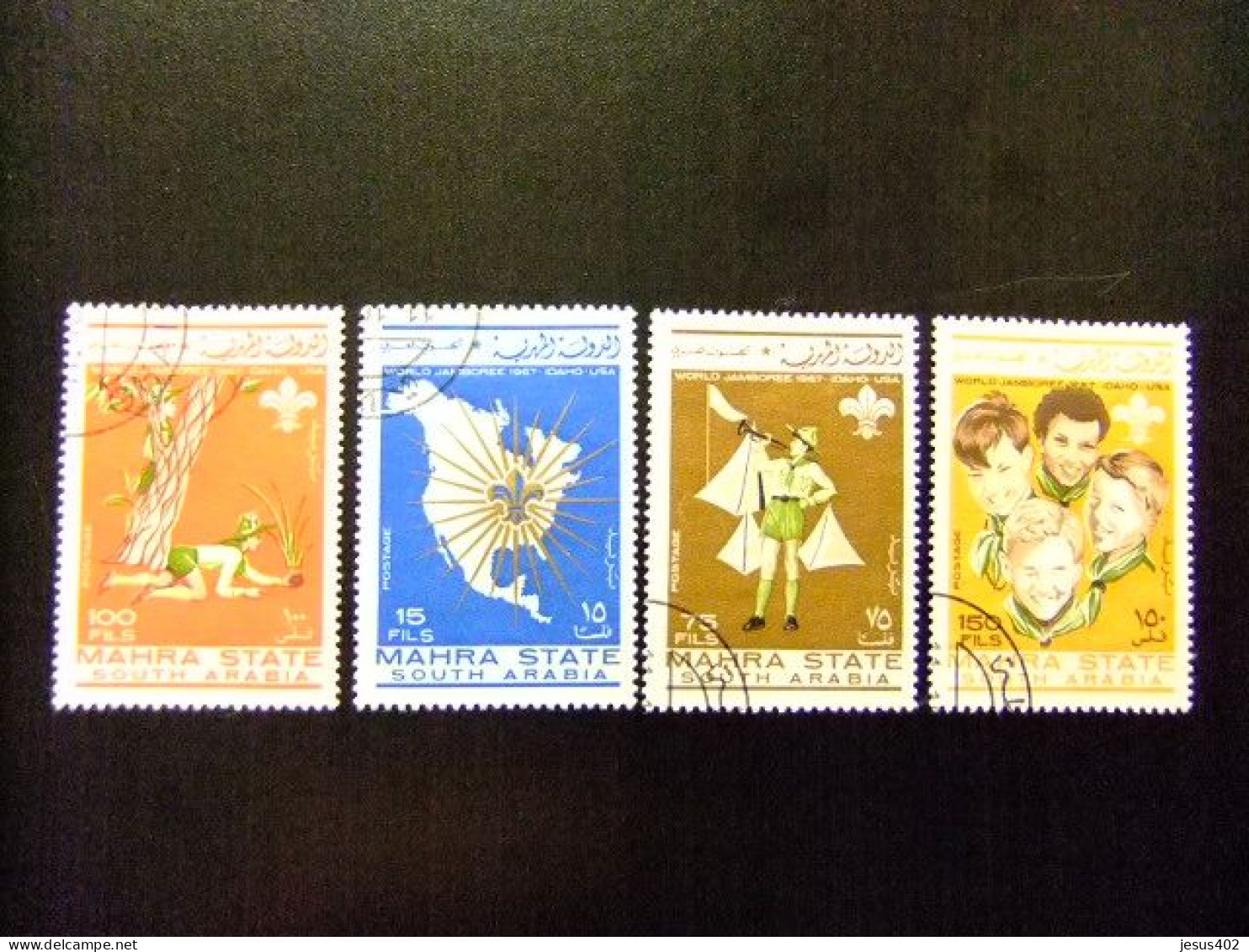 MAHRA  ARABIA DU SUD 1967  YVERT  3 FU 4 SELLOS SCOUTISME  / SCOUT - Used Stamps