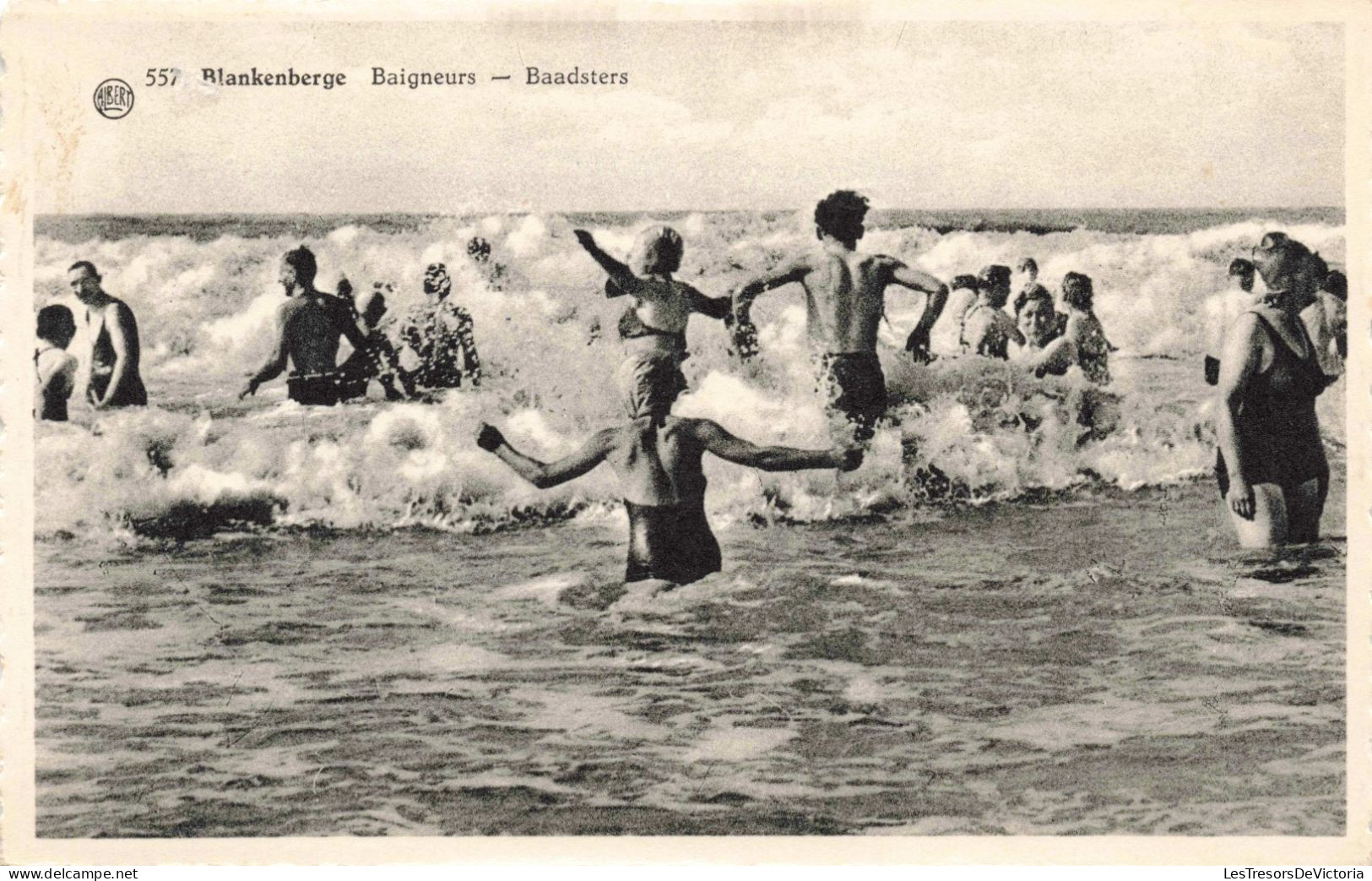 BELGIQUE - Blankenberge - Baigneurs - Animé - Carte Postale Ancienne - Blankenberge