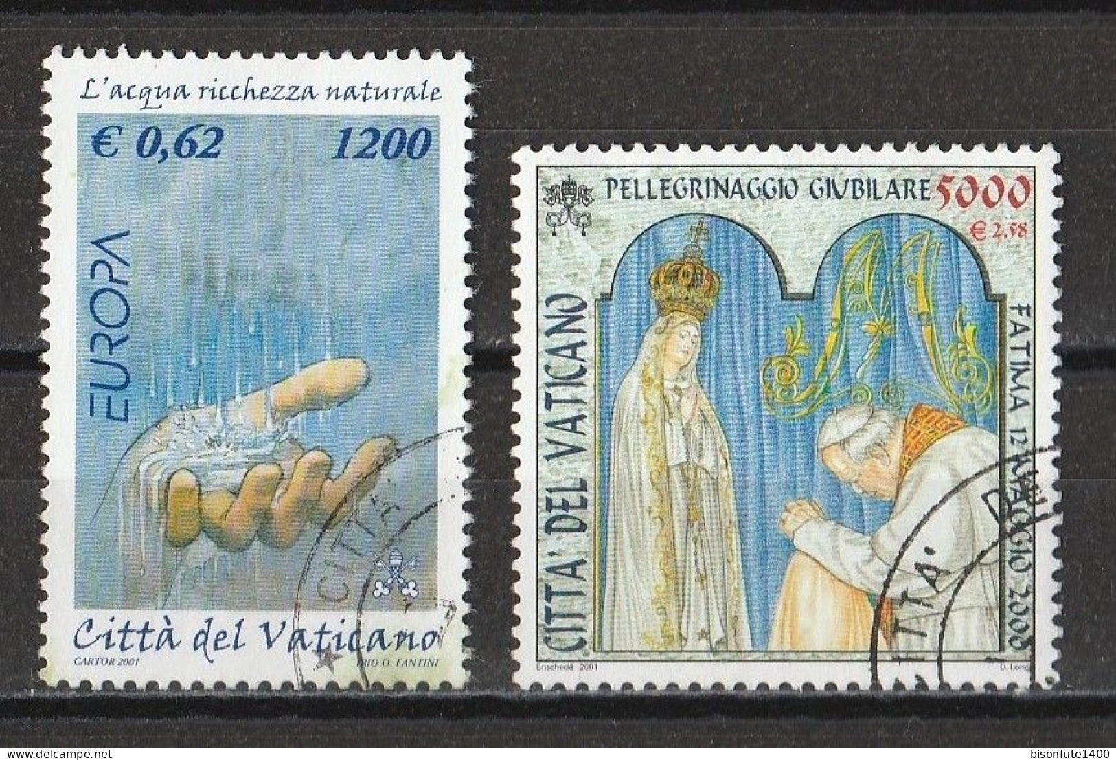 Vatican 2001 : Timbres Yvert & Tellier N° 1221 - 1223 - 1224 - 1227 - 1230B Et 1235 Oblitérés. - Gebruikt