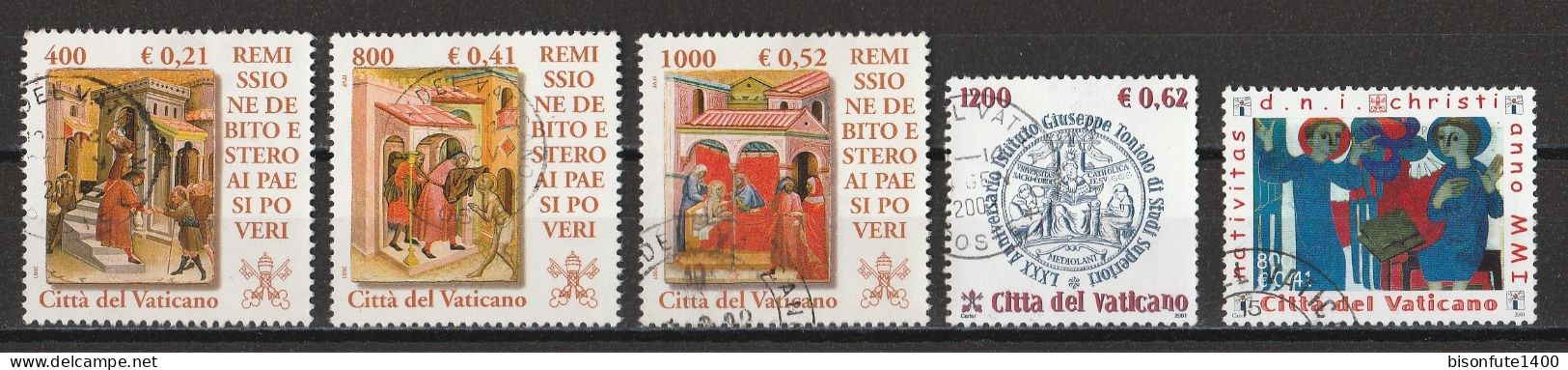Vatican 2001 : Timbres Yvert & Tellier N° 1238 - 1239 - 1240 - 1246 - 1247 - 1248 Et 1249 Oblitérés. - Gebraucht
