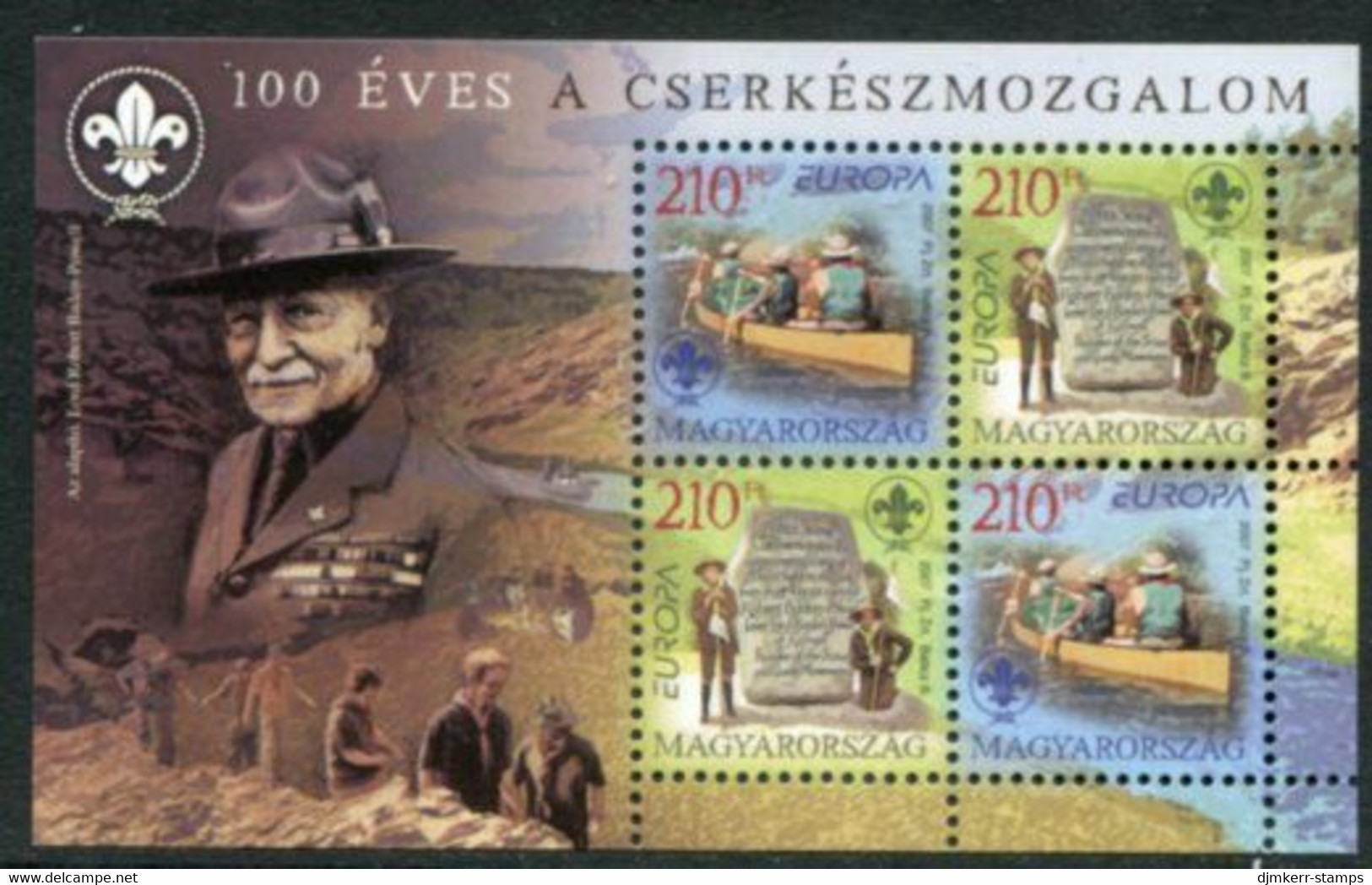 HUNGARY 2007 Europa: Scouting Block MNH / **.  Michel Block 313 - Unused Stamps