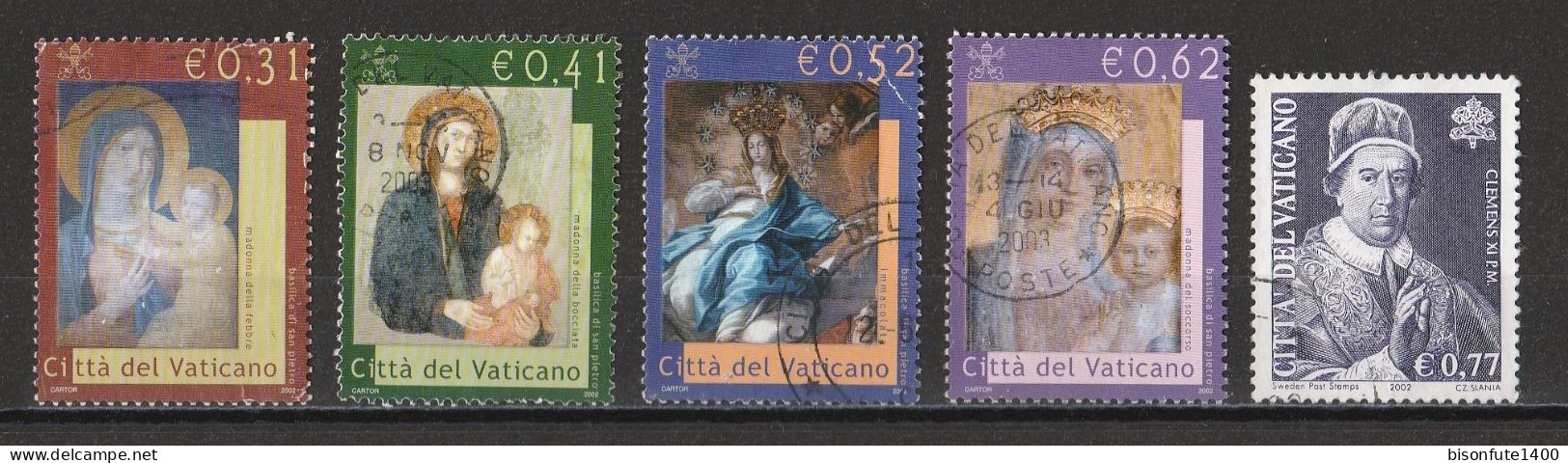 Vatican 2002 : Timbres Yvert & Tellier N° 1253 - 1254 - 1255 - 1256 - 1260 - 1261 Et 1262 Oblitérés. - Usados