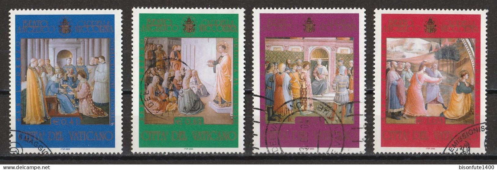 Vatican 2003 : Timbres Yvert & Tellier N° 1309 - 1310 - 1311 Et 1312 Oblitérés. - Usati