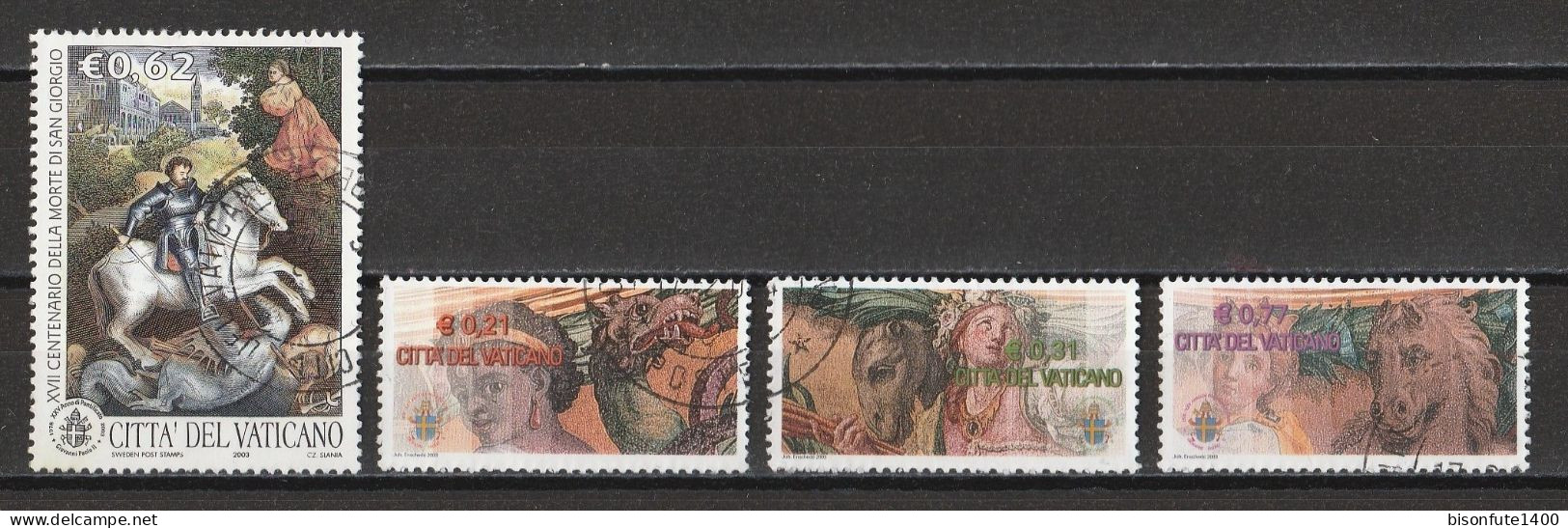 Vatican 2003 : Timbres Yvert & Tellier N° 1313 - 1318 - 1319 - 1320 Et 1321 Oblitérés. - Usados