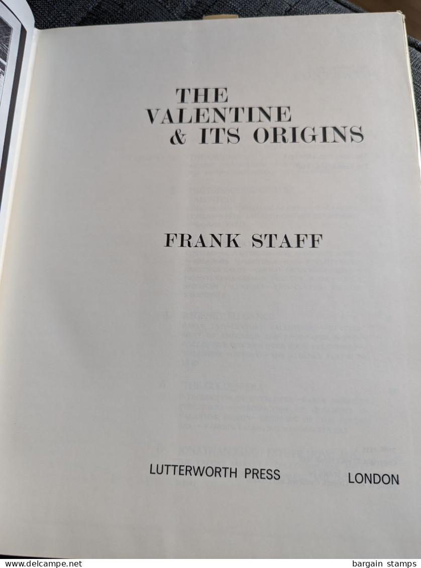 The Valentine And Its Origins - Frank Staff - Billing & Sons - 1969 - Damaged Cover - Guides & Manuels