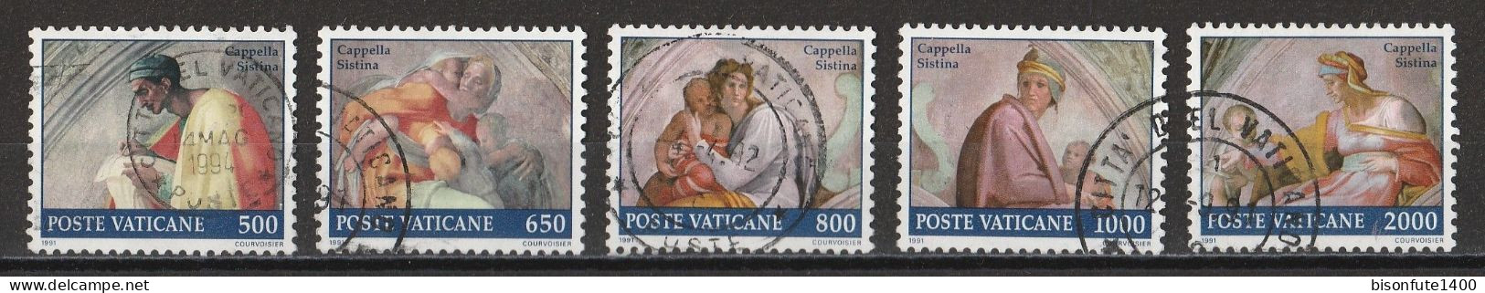 Vatican 1991 : Timbres Yvert & Tellier N° 891 - 892 - 893 - 894 - 895 - 897 - 898 - 899 - 900 Et 901 Oblitérés. - Oblitérés