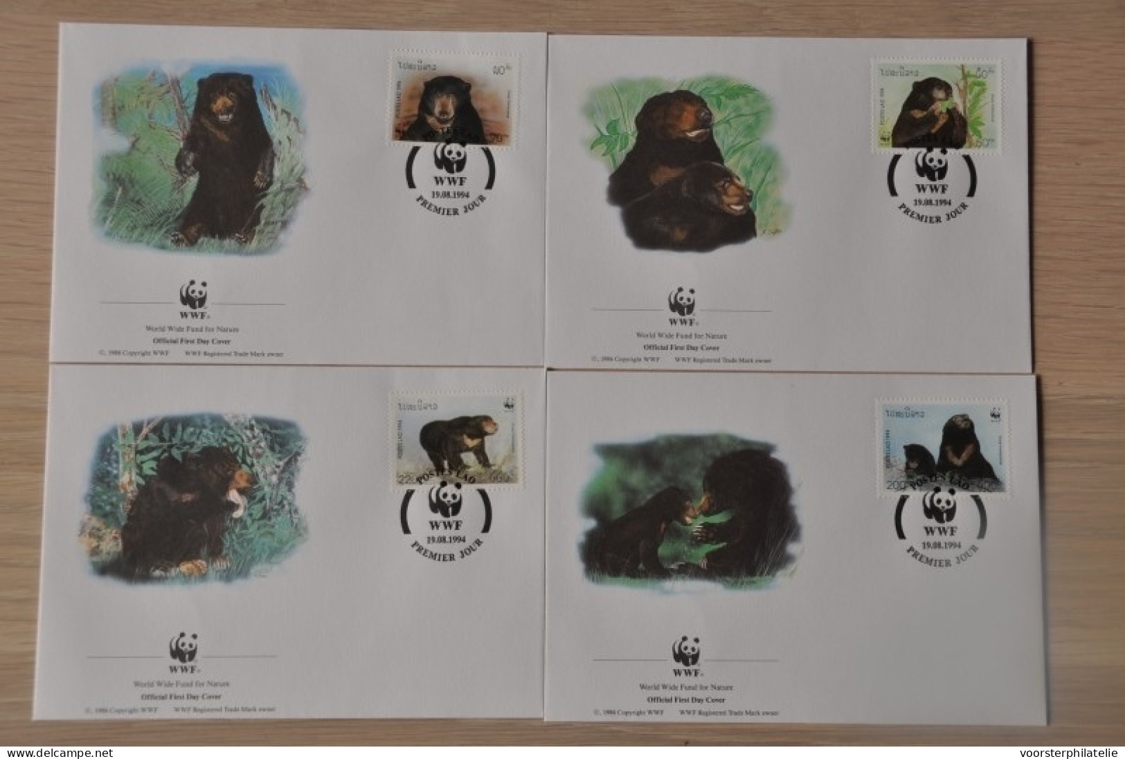 211 ++ FDC WWF WNF WERELD NATUUR FONDS ++ LAOS BEER BEAR - Autres & Non Classés