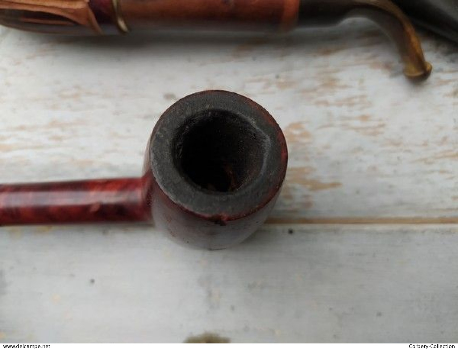 Lot 4 Anciennes Pipes en Bruyère Collection Tabac