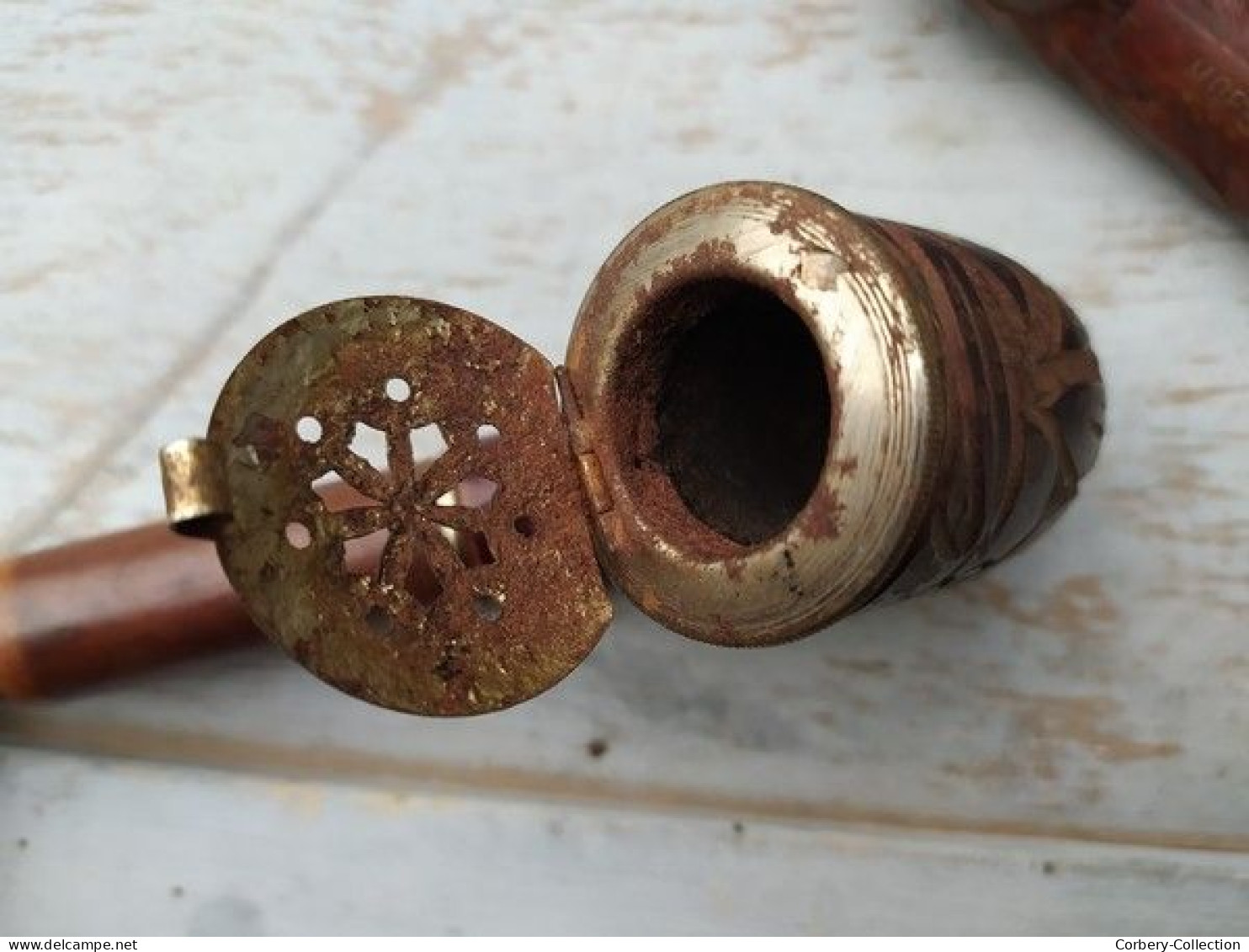 Lot 4 Anciennes Pipes en Bruyère Collection Tabac