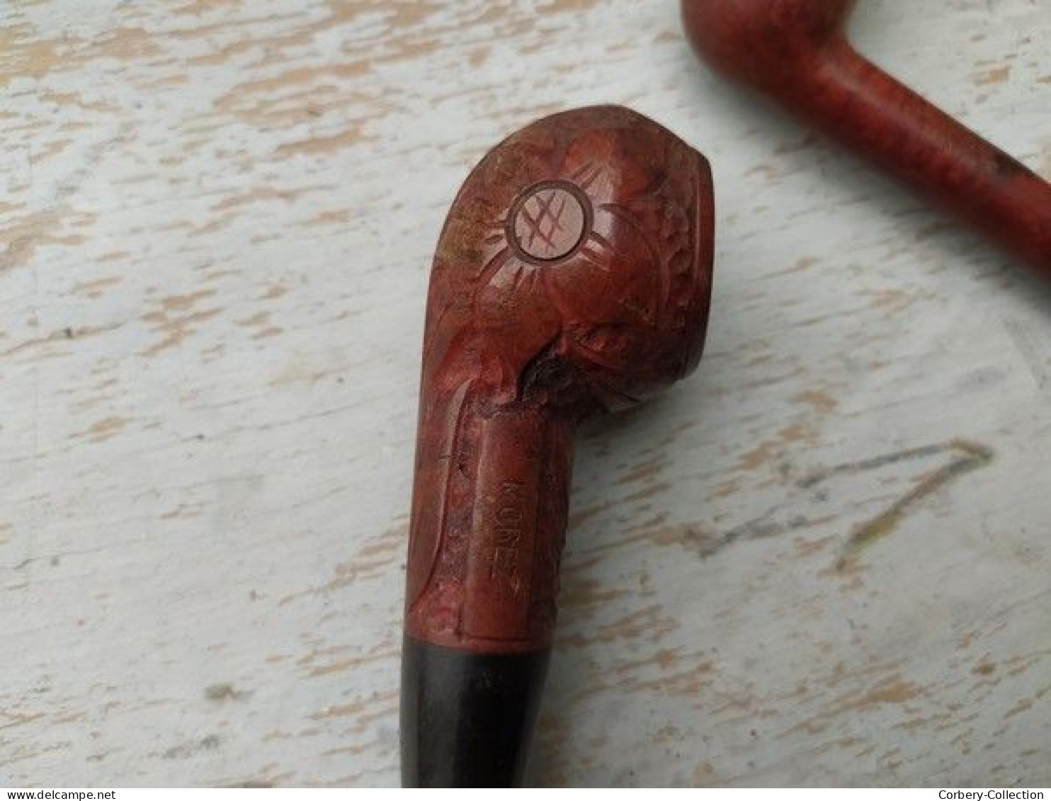 Lot 4 Anciennes Pipes en Bruyère Collection Tabac