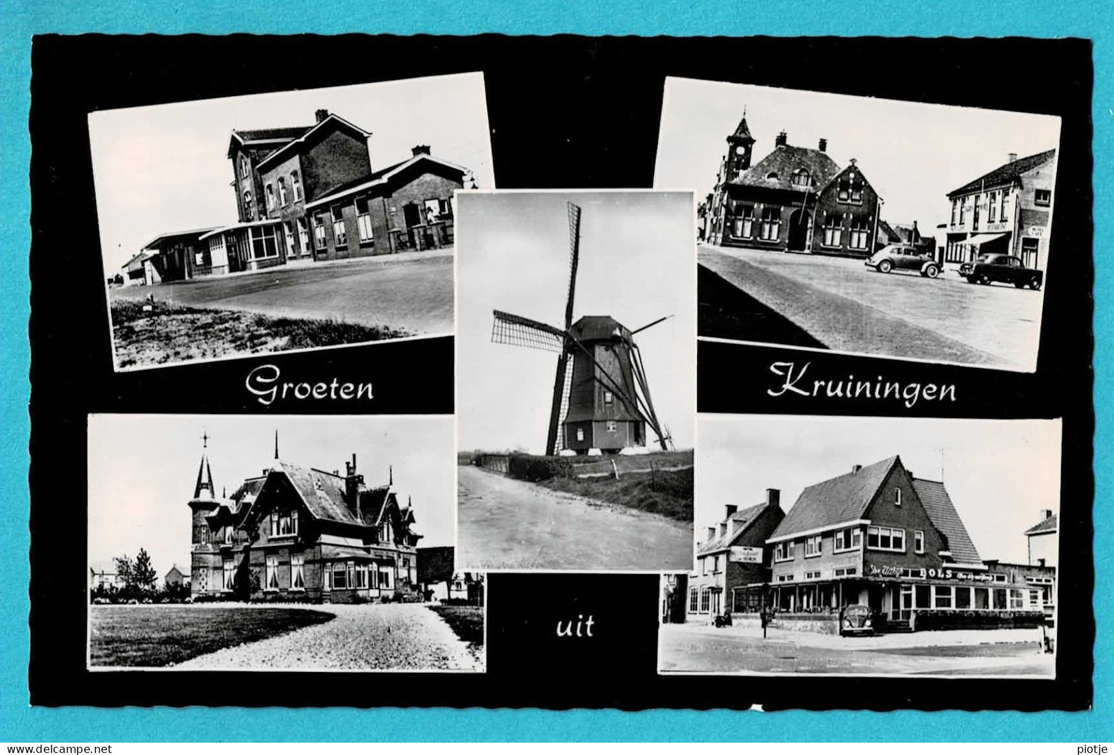 * Kruiningen (Zeeland - Nederland) * (Uitg Boekh F.v.d. Peijl, Nr 760) Groeten Uit Kruiningen, Moulin, Molen, Kever Auto - Kruiningen