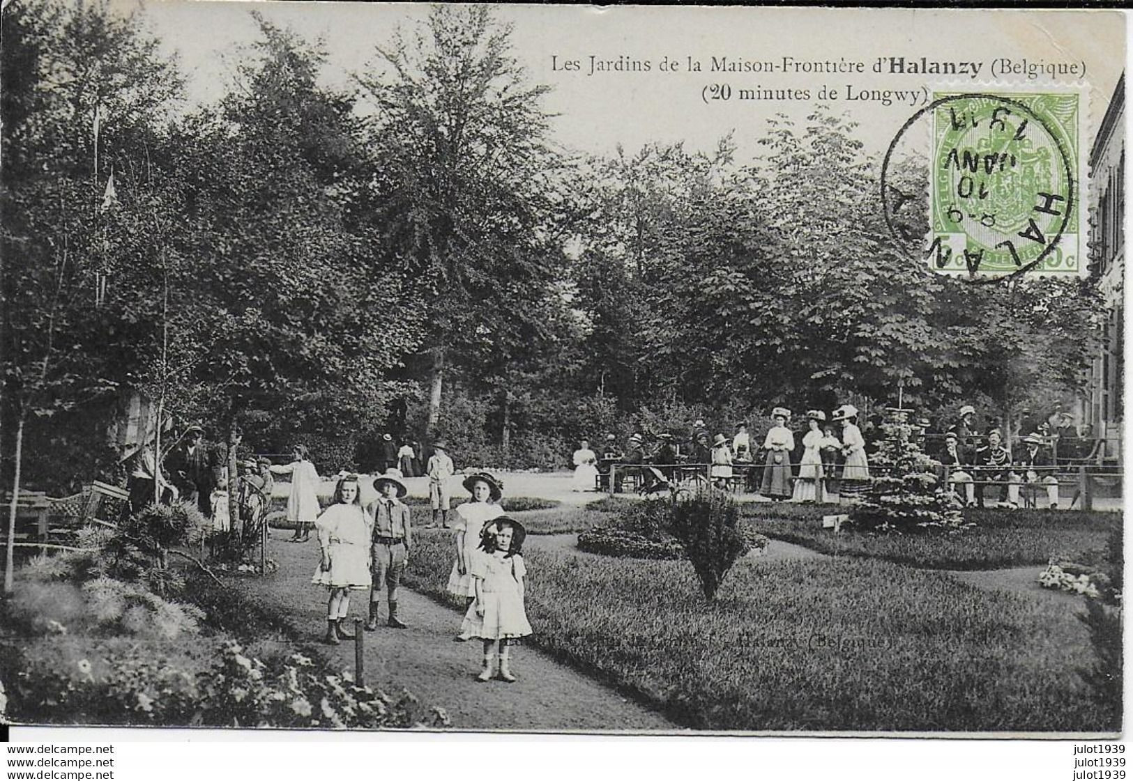 HALANZY ..-- Maison - Frontière . 1910? Vers PARIS . Voir Verso . - Aubange