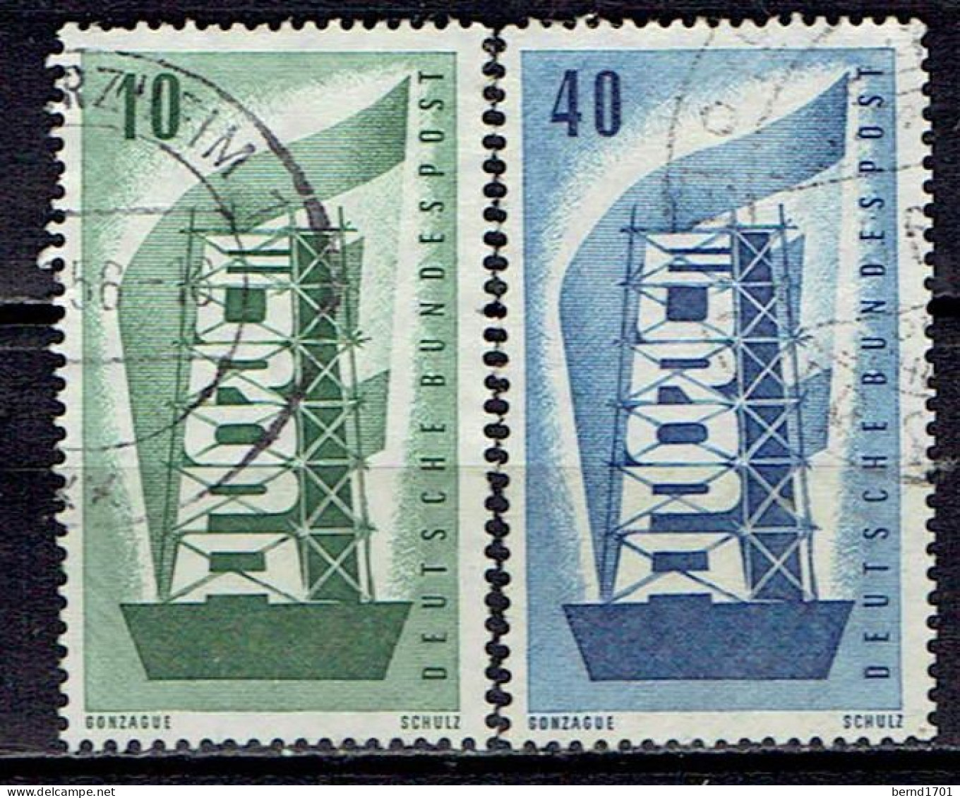 Germany - Mi-Nr 241/242 Gestempelt / Used (e839) - 1956