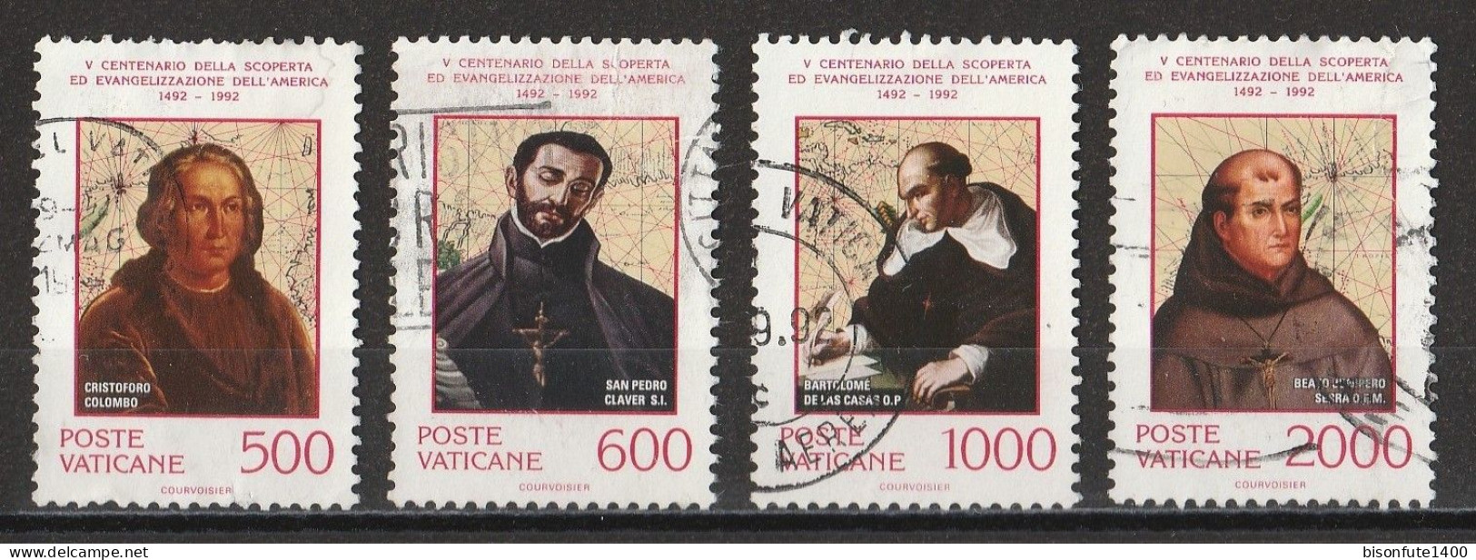 Vatican 1992 : Timbres Yvert & Tellier N° 919 - 920 - 922 Et 923 Oblitérés. - Oblitérés