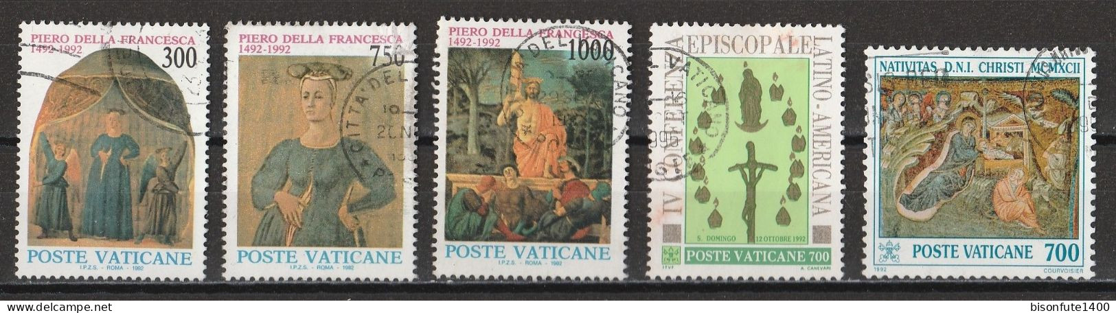 Vatican 1992 : Timbres Yvert & Tellier N° 926 - 927 - 928 - 936 Et 938 Oblitérés. - Oblitérés