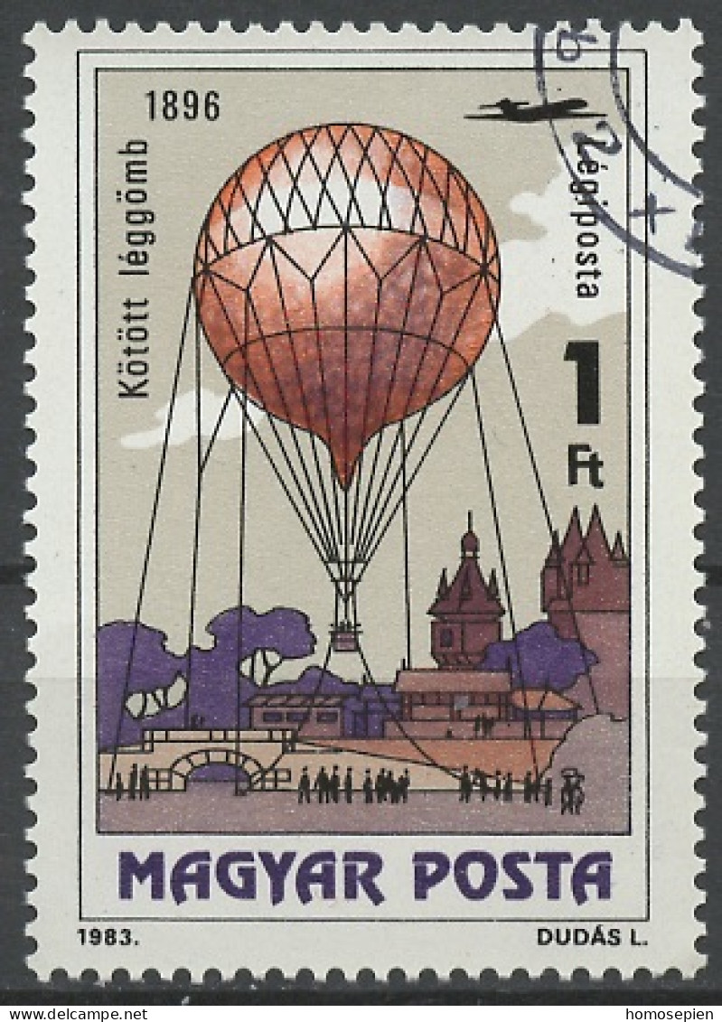 Hongrie - Hungary - Ungarn Poste Aérienne 1983 Y&T N°PA451 - Michel N°F3601 (o) - 1fo Ballon Militaire - Used Stamps