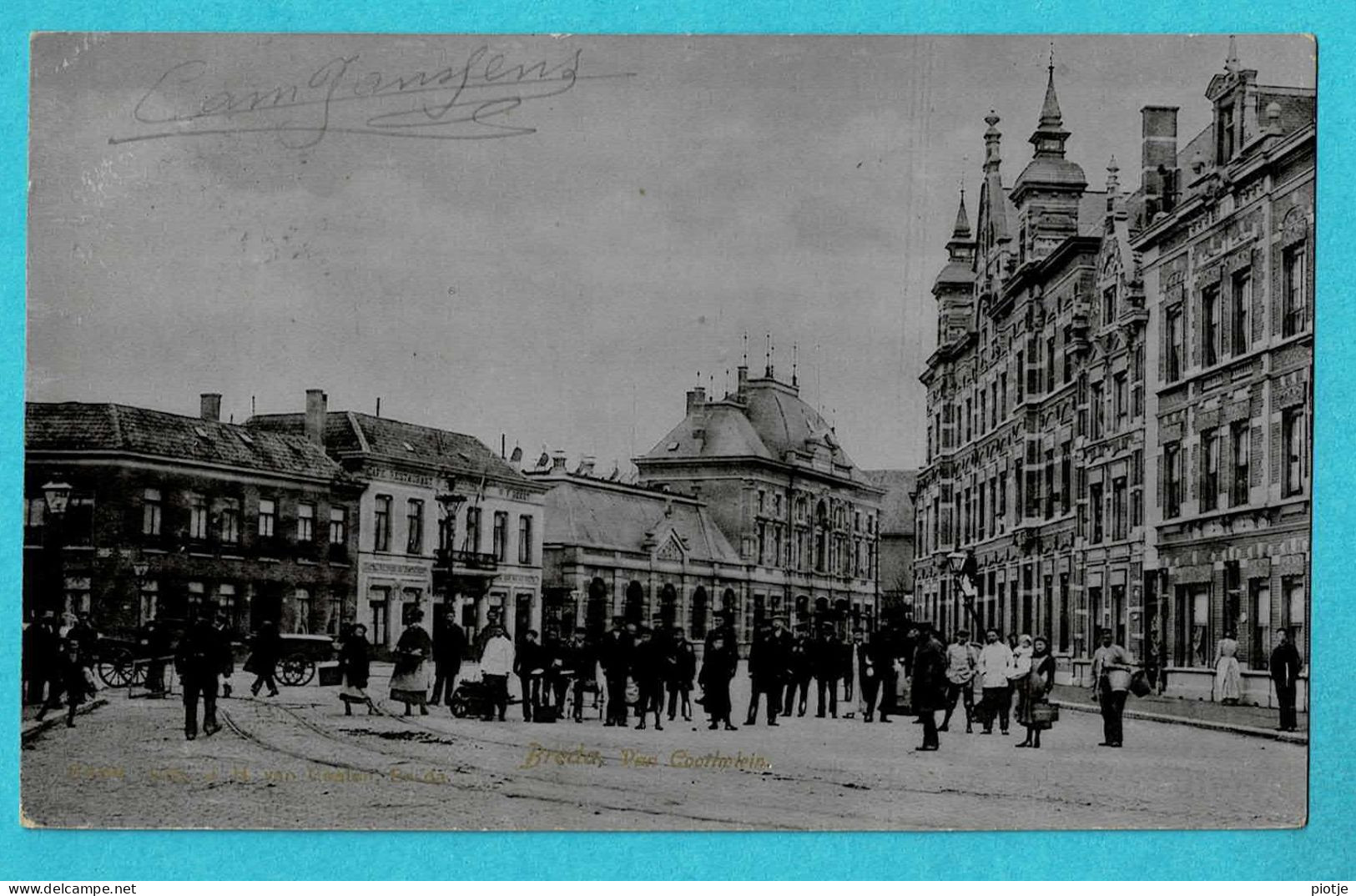 * Breda (Noord Brabant - Nederland) * (Uitg J.H. Van Caalen, Nr 8464) Van Coothplein, Animée, Tramway, Zeldzaam, TOP - Breda