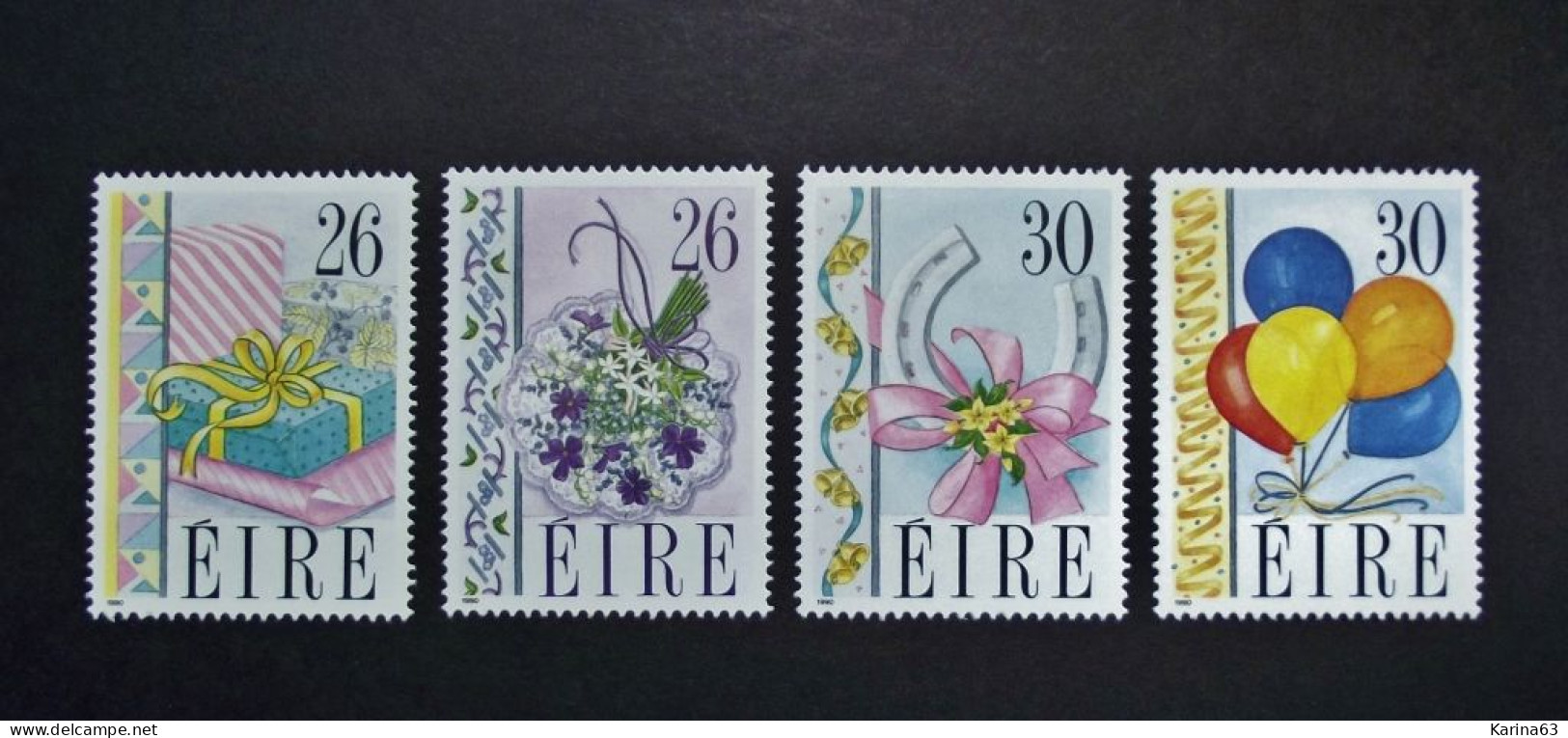 Ireland - Irelande - Eire - 1990  Y&T N° 711 / 714  ( 4 Val.) Wishing Stamps -  MNH - Postfris - Neufs