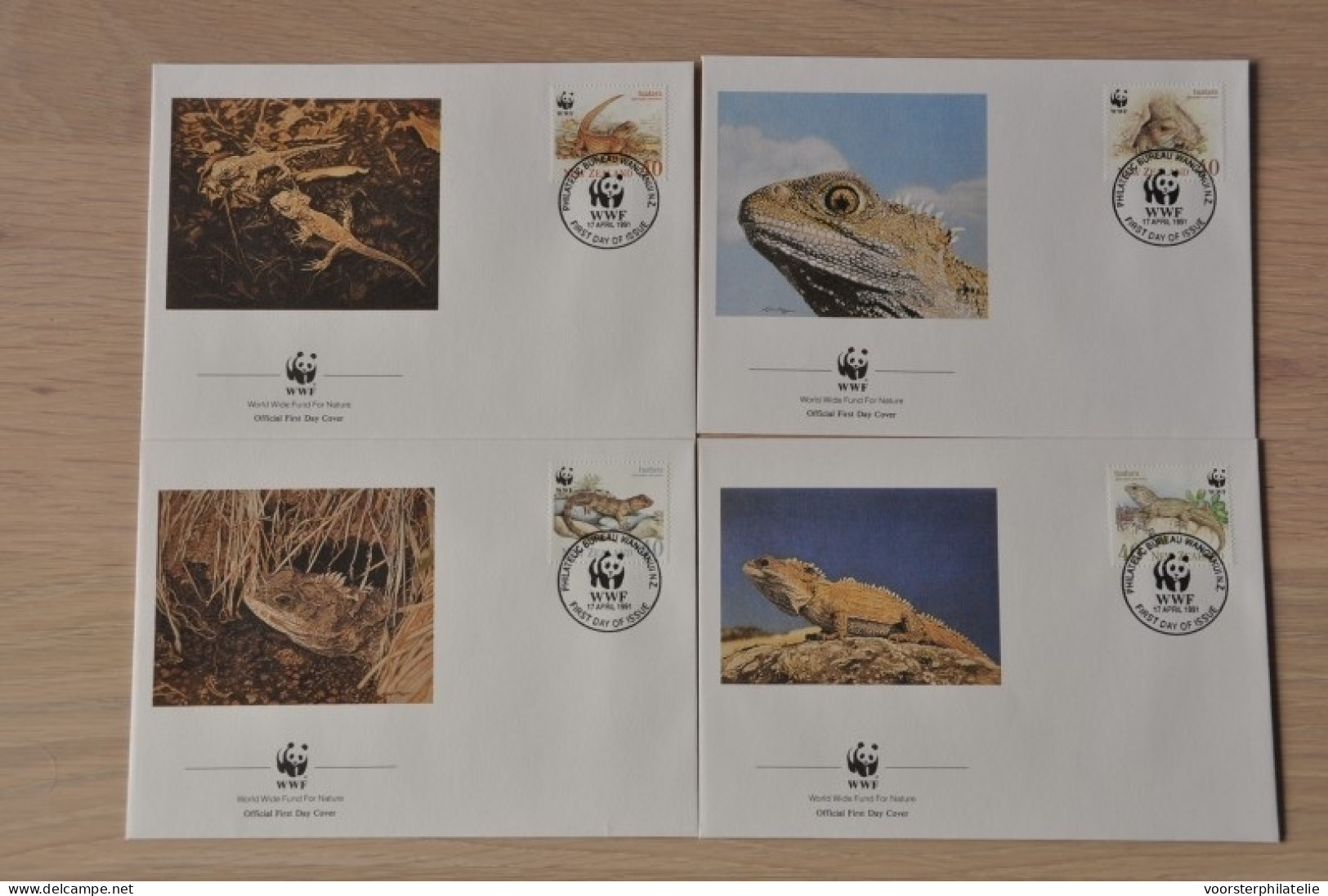 221 ++ FDC WWF WNF WERELD NATUUR FONDS ++ TUATARA HAGEDIS REPTIEL LIZARD REPTILE - Andere & Zonder Classificatie