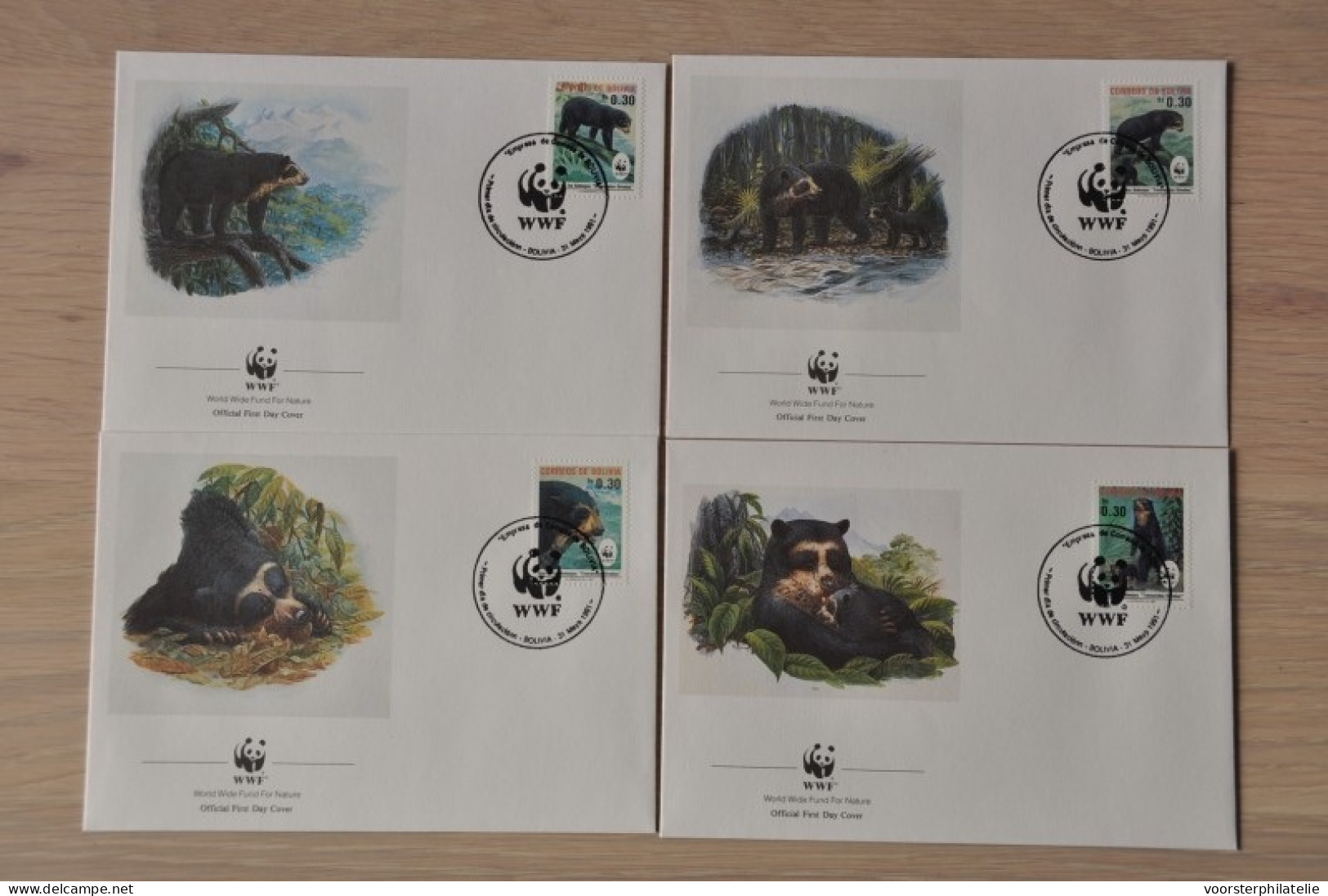 224 ++ FDC WWF WNF WERELD NATUUR FONDS ++ BOLIVIA BEER BEAR - Andere & Zonder Classificatie