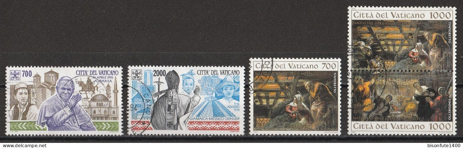 Vatican 1994 : Timbres Yvert & Tellier N° 980 - 981 - 984 - 985 - 987 - 991 - 993 - 995 - 996 Et 997 Se Tenant Et Oblit. - Usati