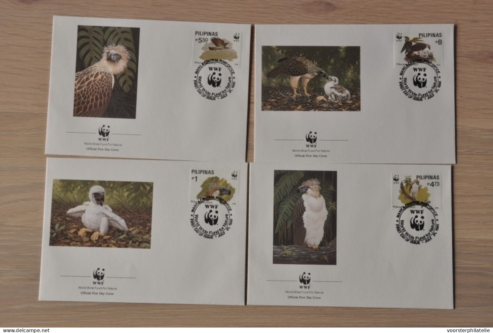 225 ++ FDC WWF WNF WERELD NATUUR FONDS ++ PHILIPPINES VOGELS BIRDS - Andere & Zonder Classificatie