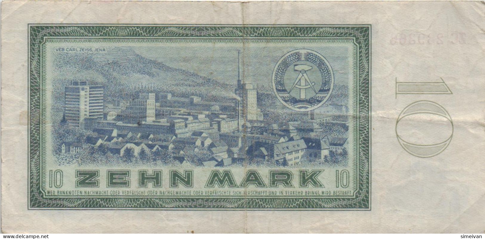 Germany Democratic Republic 10 Mark 1964 P-23a DDR East Germany Replacement Banknote Deutschland Allemagne #5079 - 10 Deutsche Mark