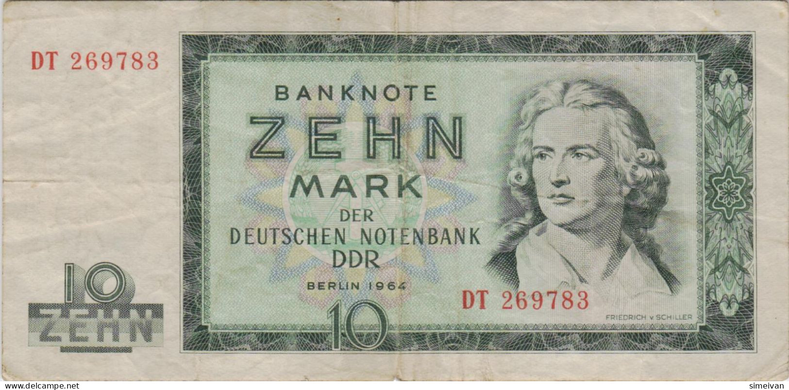 Germany Democratic Republic 10 Mark 1964 P-23a DDR East Germany Replacement Banknote Deutschland Allemagne #5080 - 10 Deutsche Mark