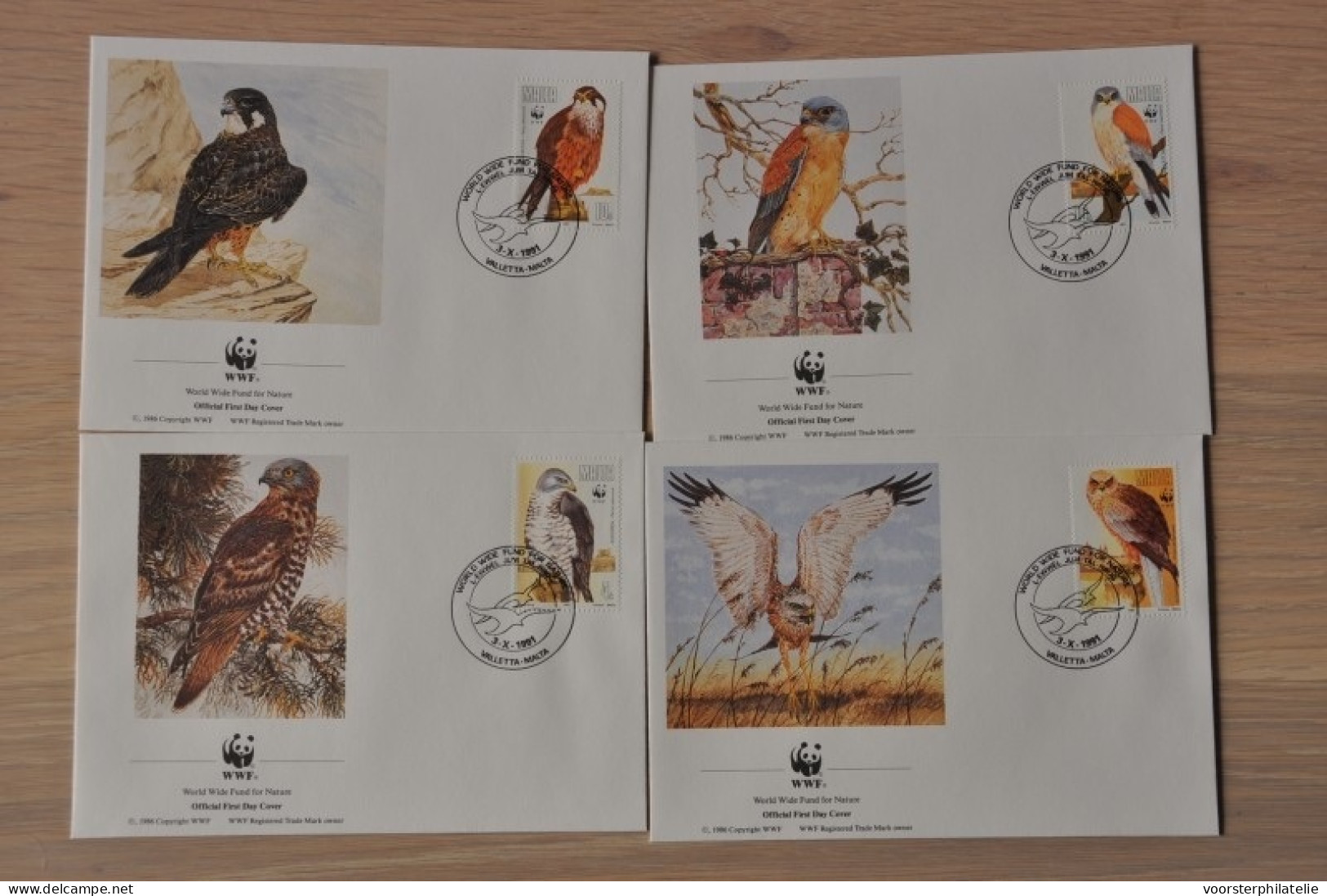 228 ++ FDC WWF WNF WERELD NATUUR FONDS ++ MALTA VOGELS BIRDS - Andere & Zonder Classificatie