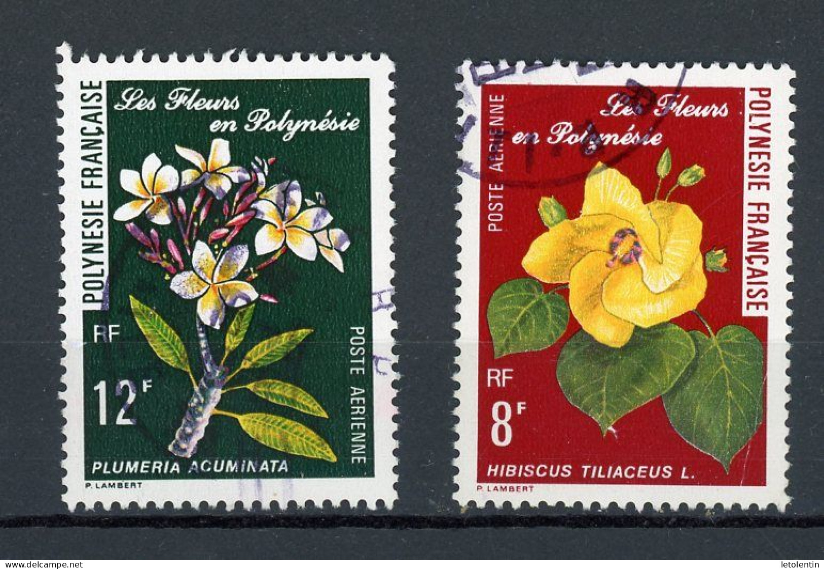 POLYNESIE - FLORE - POSTE AERIENNE - N° Yt 126+127 Obli. - Used Stamps