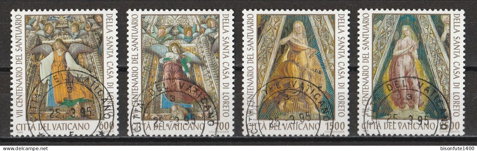 Vatican 1995 : Timbres Yvert & Tellier N° 1000 - 1001 - 1002 Et 1003 Oblitérés - Usati