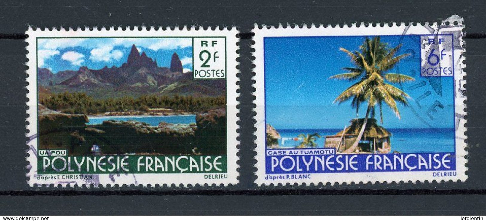 POLYNESIE - PAYSAGE - N° Yt 133+137 Obli. - Gebraucht