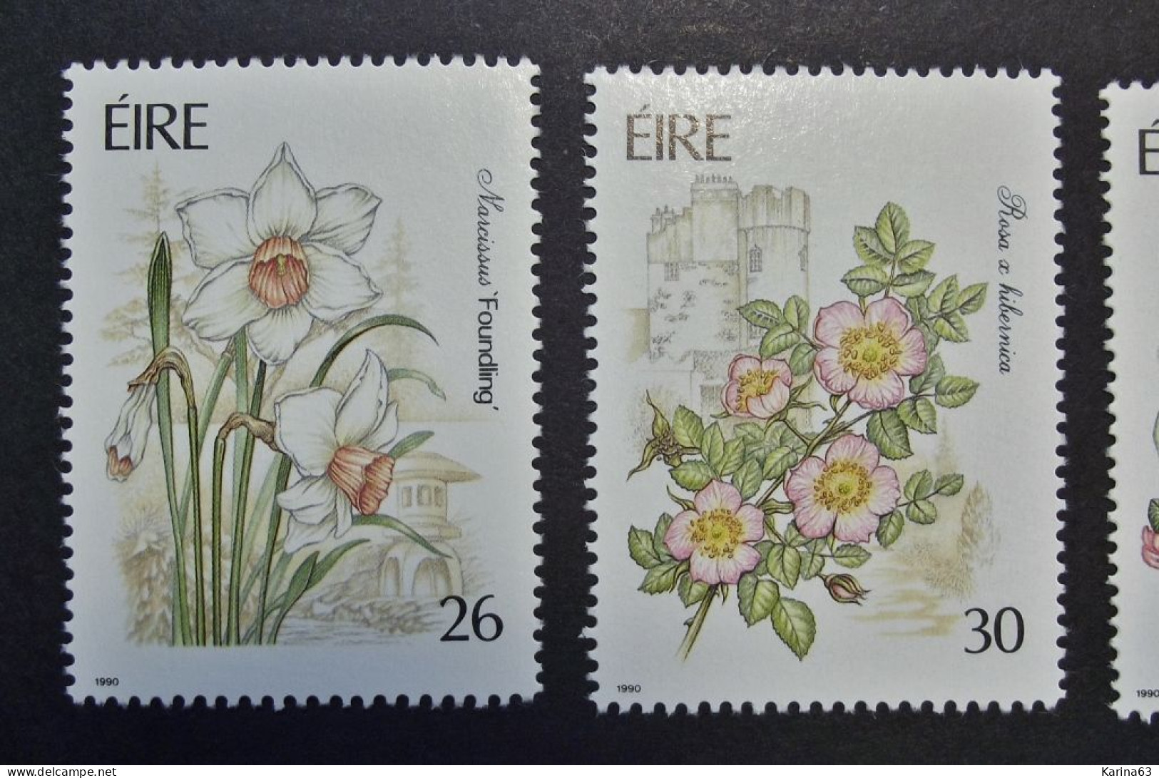 Ireland - Irelande - Eire - 1990 Y&T N° 732 / 735 ( 4 Val.) Flora - Garden Flowers - Bloemen - Fleurs - MNH - Postfris - Neufs