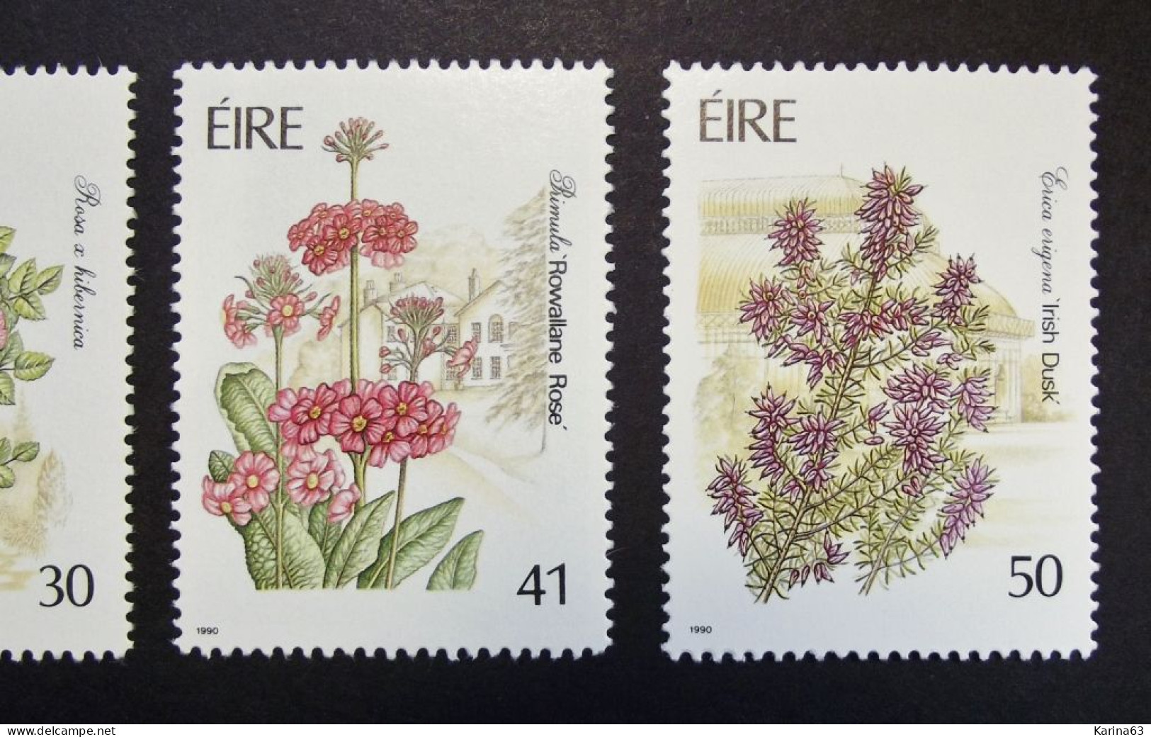 Ireland - Irelande - Eire - 1990 Y&T N° 732 / 735 ( 4 Val.) Flora - Garden Flowers - Bloemen - Fleurs - MNH - Postfris - Neufs